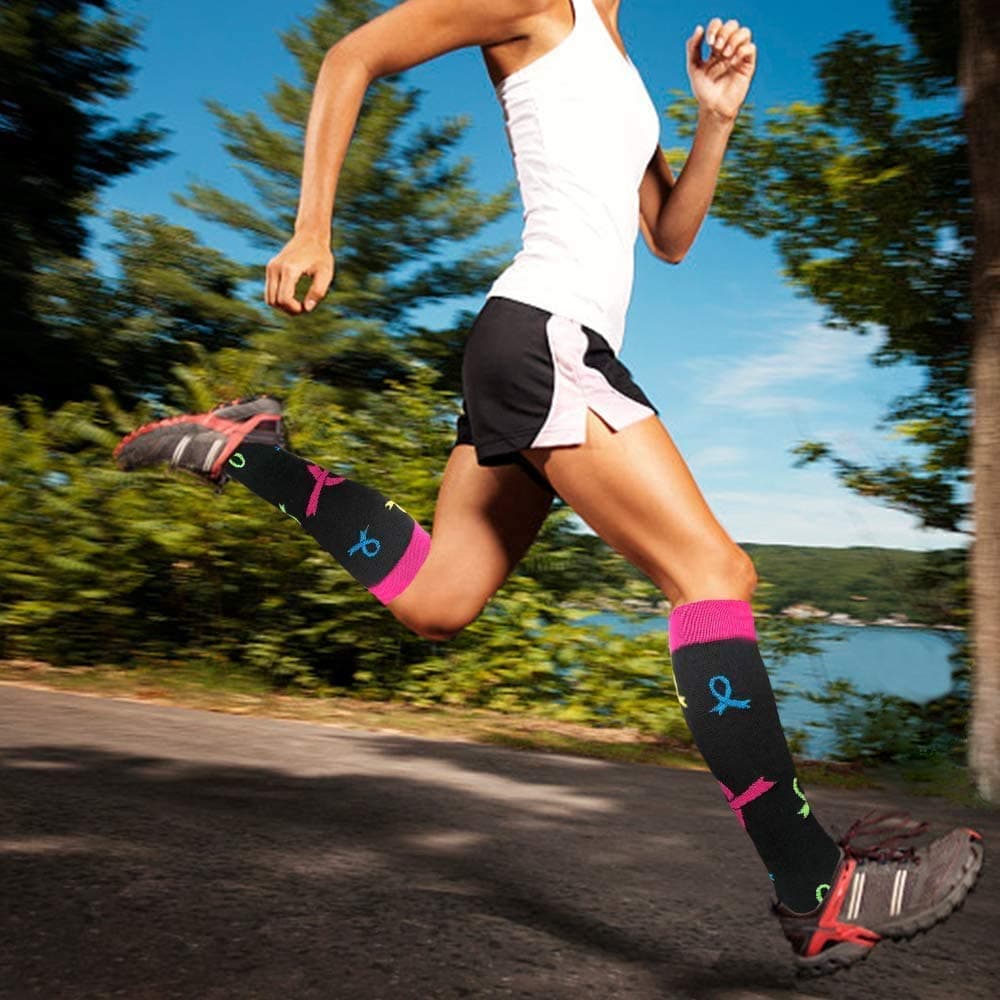 ACTINPUT 3/7 Pares Calcetines de compresión para Mujeres y Hombres 20-25 mmHg es el Mejor atlético, Correr,Escalar Montaña,Vuelo, Viajes, Enfermeras, Edema — view 2