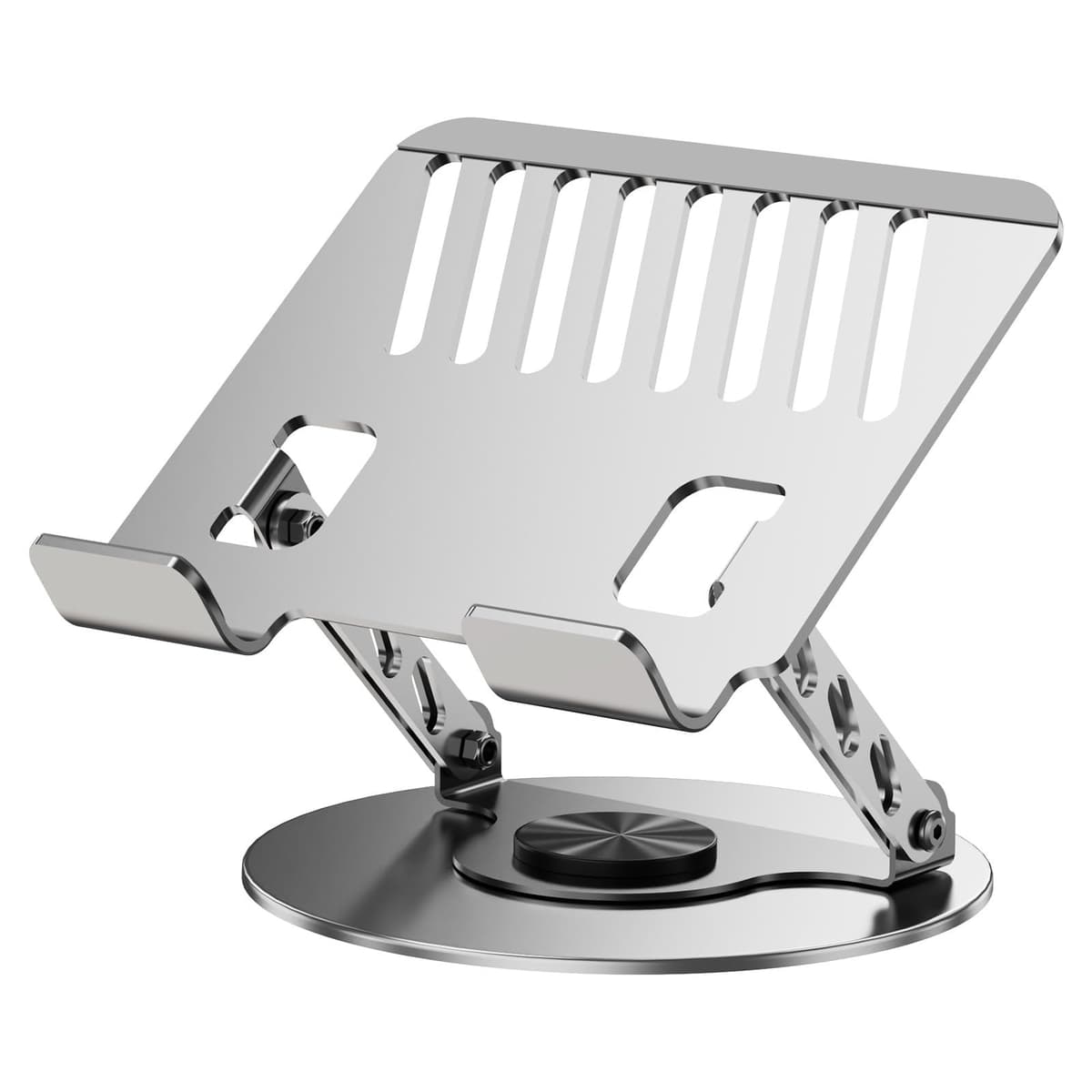 Laptop Stand, Multiple Angles Adjustable Stand for Tidy Tablets, Ergonomic and Protective Ventilated Foldable for Macbook DELL, HP Other 10-15.6 Inch Laptop (Black) — view 5
