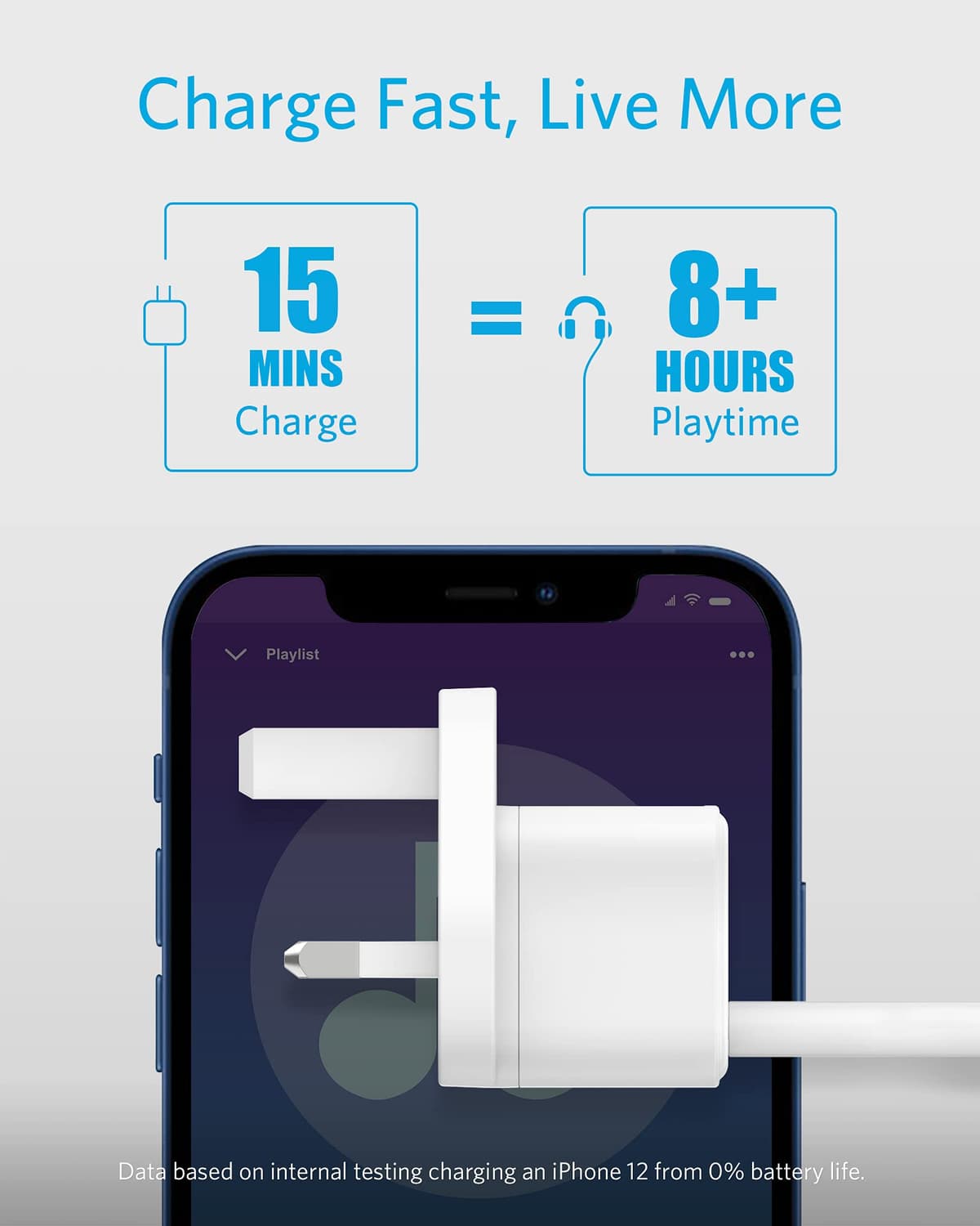 USB C Plug, Anker 20W USB C Charger - Fast Charging PowerPort III Cube Charger, Compatible with iPhone 17/16/16 Plus/16 Pro/16 Pro Max, 15/14/13/12 Series, Galaxy, iPad (Cable Not Included) — view 3