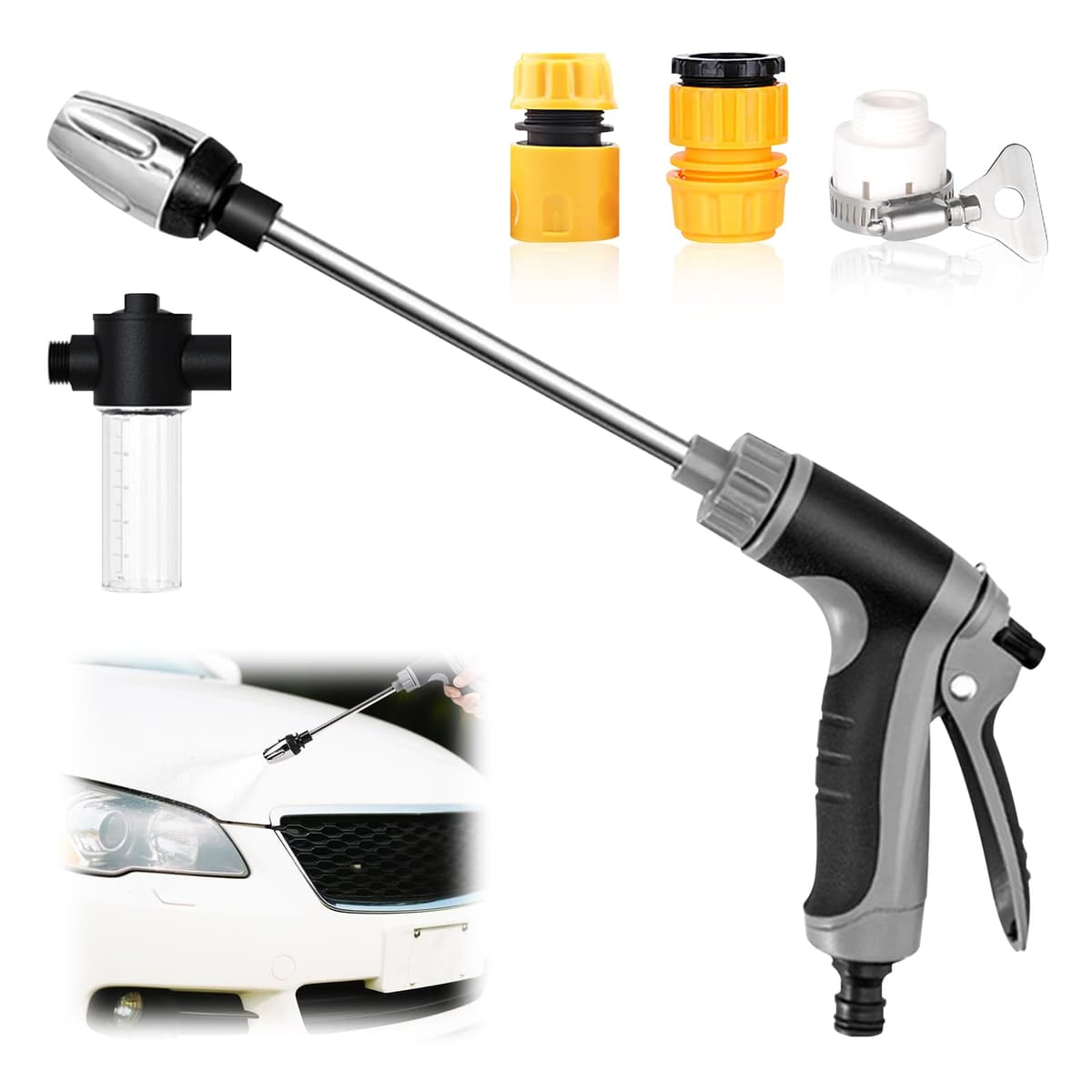 AquoXis Pressure Washer – 2026 New Portable High Pressure AquoXis Pressure Washer Gun with Adjustable Spray Nozzle, Handheld Cleaning Machine for Car, Patio, Garden and Outdoor Surfaces (Foam Kit)
