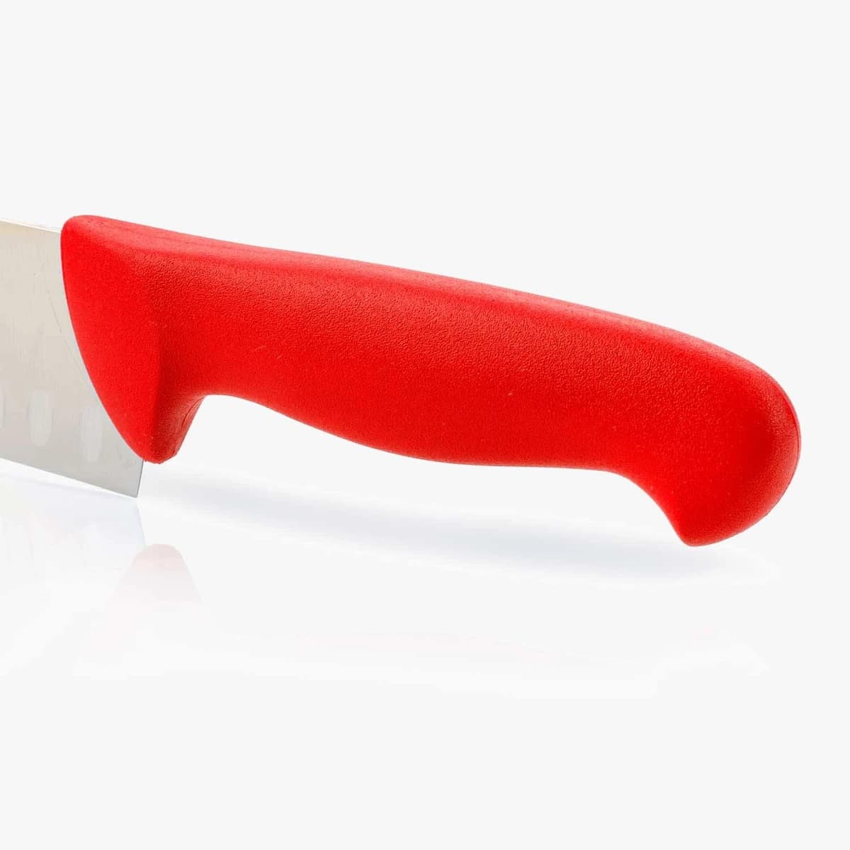 Arcos Serie 2900 - Cuchillo Santoku con Alveolos - Hoja de Acero Inoxidable Nitrum de 180 mm - Mango inyectado en Polipropileno Color Rojo — view 4