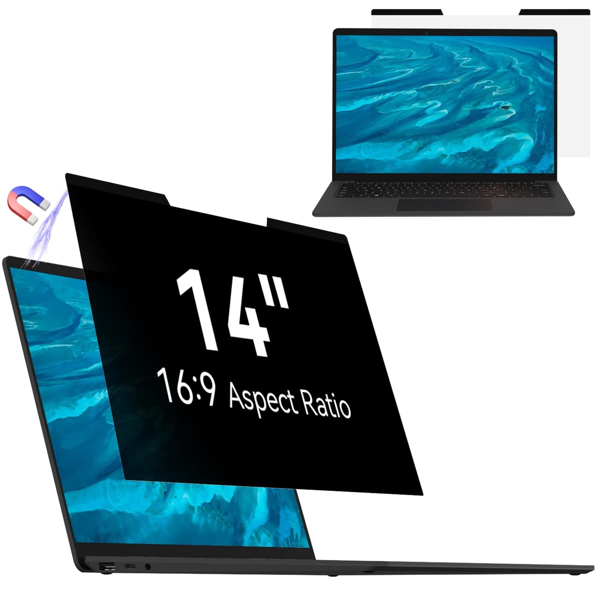 Mamol Magnetic Privacy Screen for 13.5 Inch Surface Laptop 6/5/4/3/2/1, Removable Anti Spy Glare Blue Light Filter, Microsoft Surface Laptop Privacy Screen Protector 13.5 in — view 12
