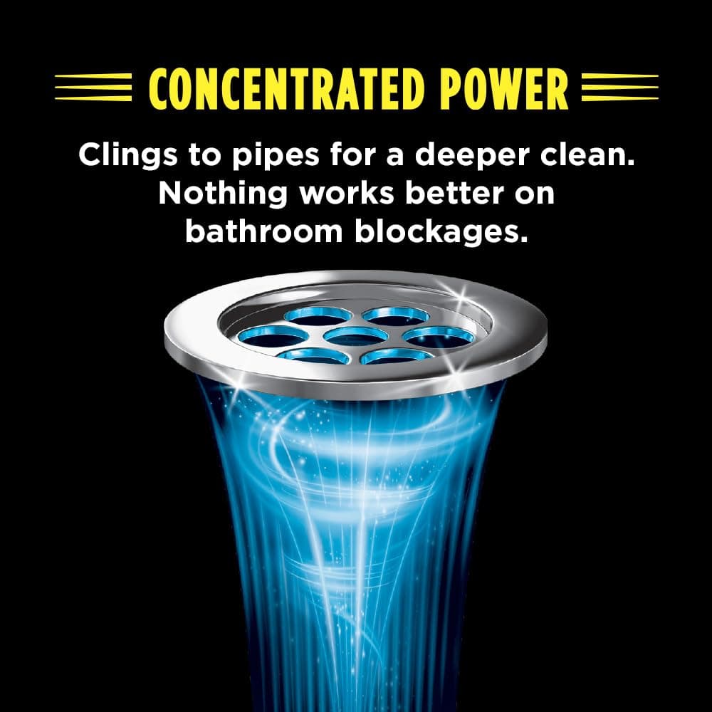 Buster Bathroom Drain Unblocker (Pack of 2 x 300ml) Fast-Acting Sink Unblocker Dissolves Hair, Sludge and Soap, Drain Cleaner Clears Blockages in Shower, Bath and Bathroom Sink Pipes - Made in UK — view 3