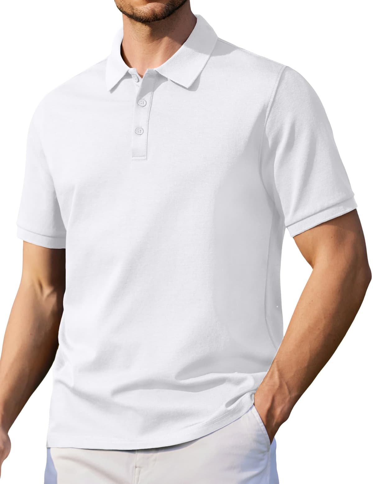 COOFANDY Polo Hombre Manga Corta de Algodón Básico Polo de Golf Casual Verano — view 11