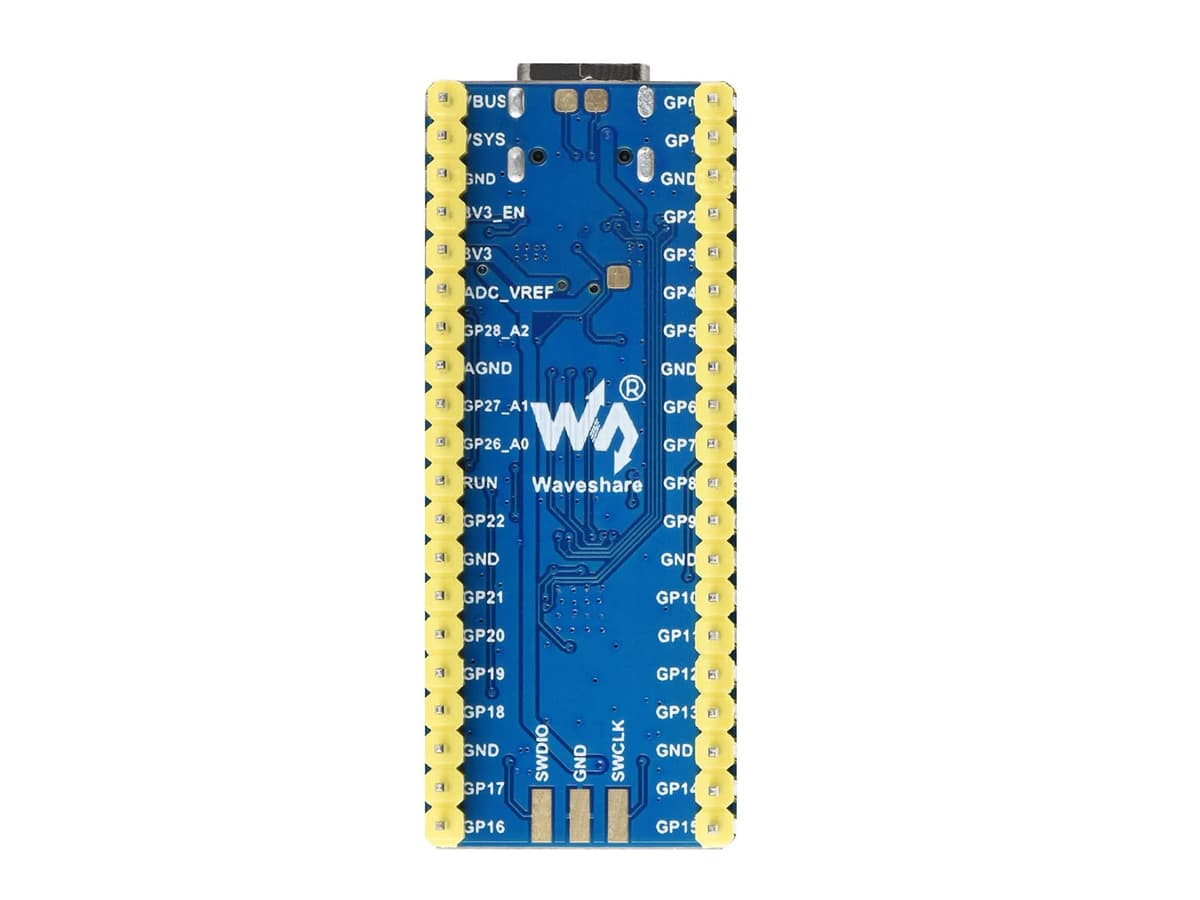 Waveshare RP2040-Plus Pico-like MCU Board Based on Raspberry Pi RP2040 Chip, with Pre-soldered Header, 4MB Flash, USB-C Connector, Compatible with Most of Raspberry Pi Pico Add-on Modules — view 2
