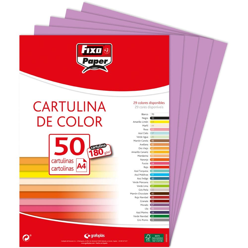 Fixo Paper 11110470 - Pack de 100 – Cartulina blanca A4, 180g — view 19