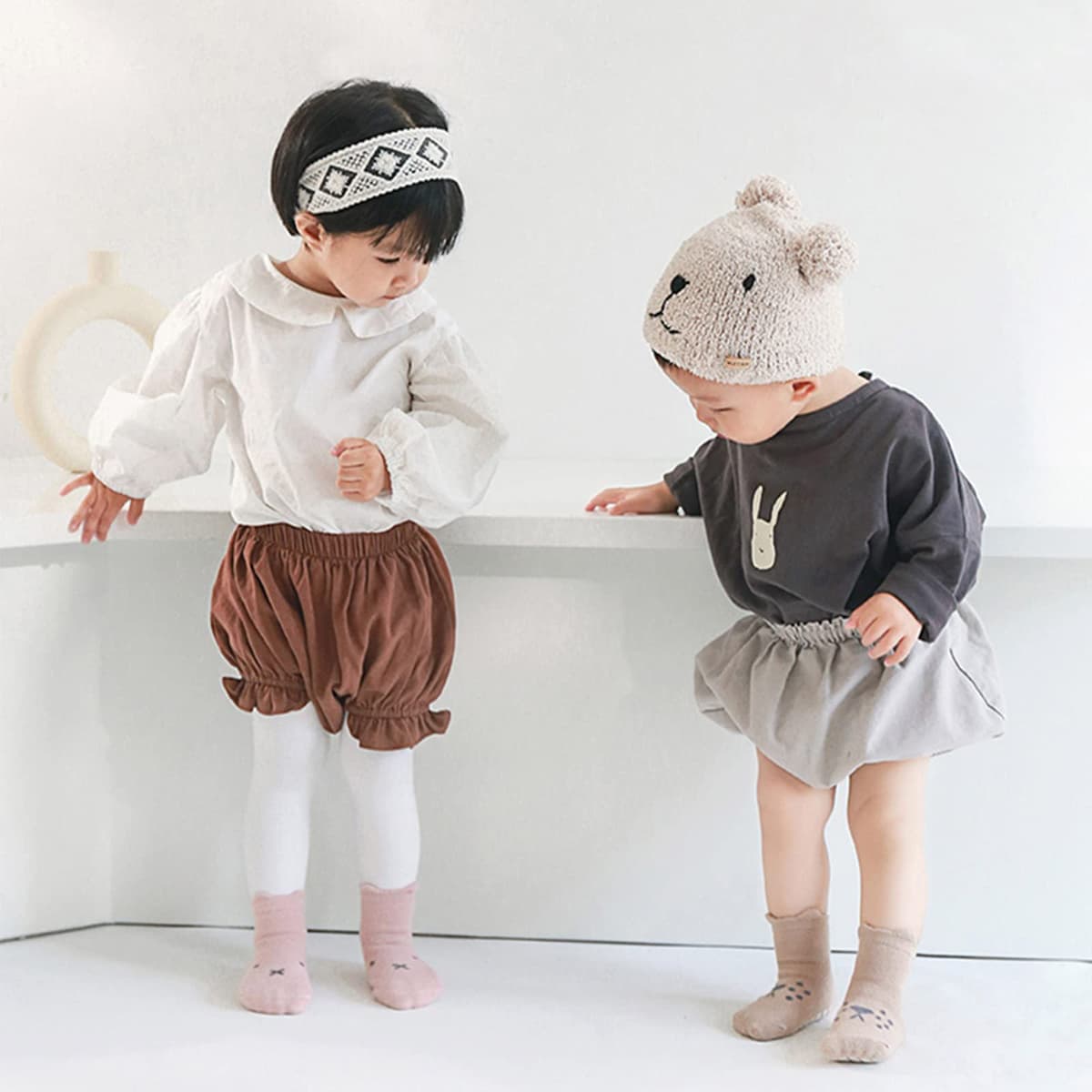 DRESHOW Bebés Calcetines Antideslizantes Calcetines de Tripulación de Tobillo con Agarres Calcetines de Algodón de Dibujos Animados para Bebé Niñas Niños — view 3