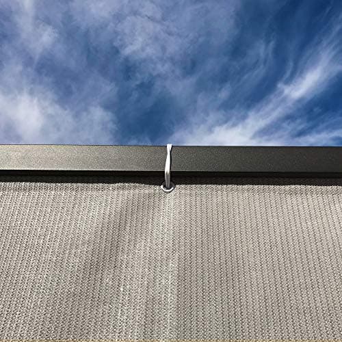 Alion Home Sun Shade Privacy Panel with Grommets and Hems on 4 Sides for Patio, Awning, Window, Pergola or Gazebo - Smoke Grey (10' W x 6' H) — view 3