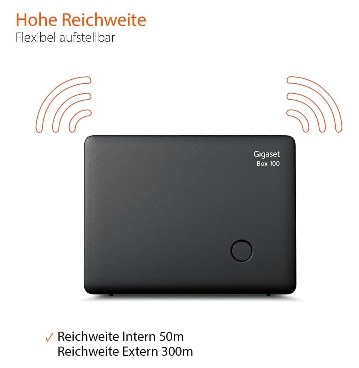 Gigaset Box 100: estación base DECT para su propio sistema de comunicación con Gigaset Auriculares (la base admite hasta 6 teléfonos) para conexión telefónica analógica — view 3