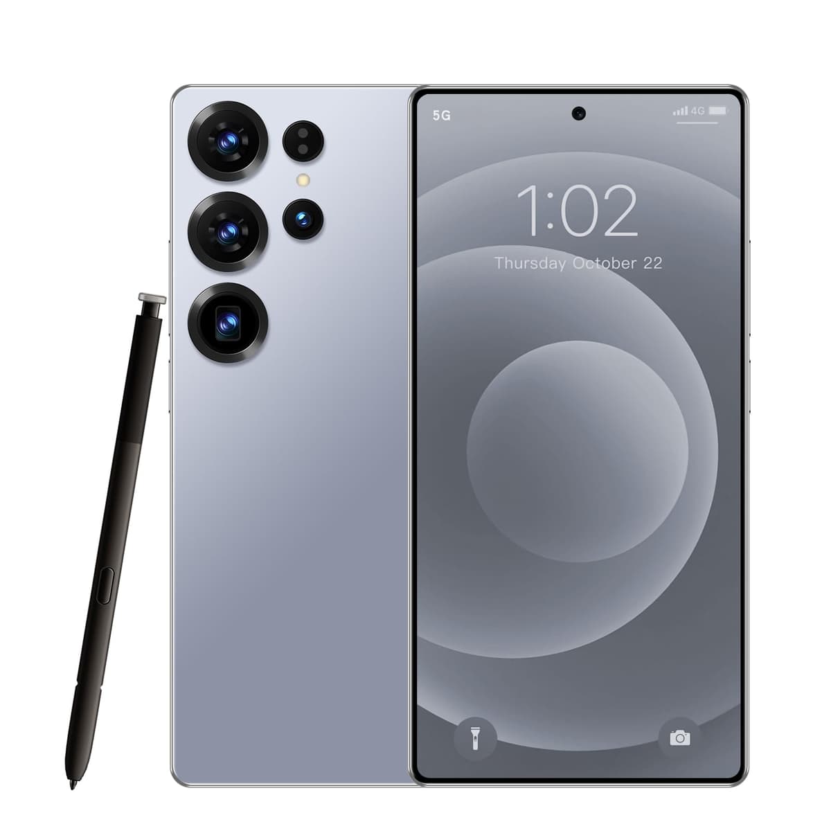 S25 Ultra 5G Unlocked Android Phones, Build in Pen, 16GB+512GB Octa Core Smartphone, Android 16 Phone, 108MP Zoom Camera, 6.9“ HD +120 Hz Screen, 7000mAh Battery, Dual SIM, Face Unlock-Silver — view 9
