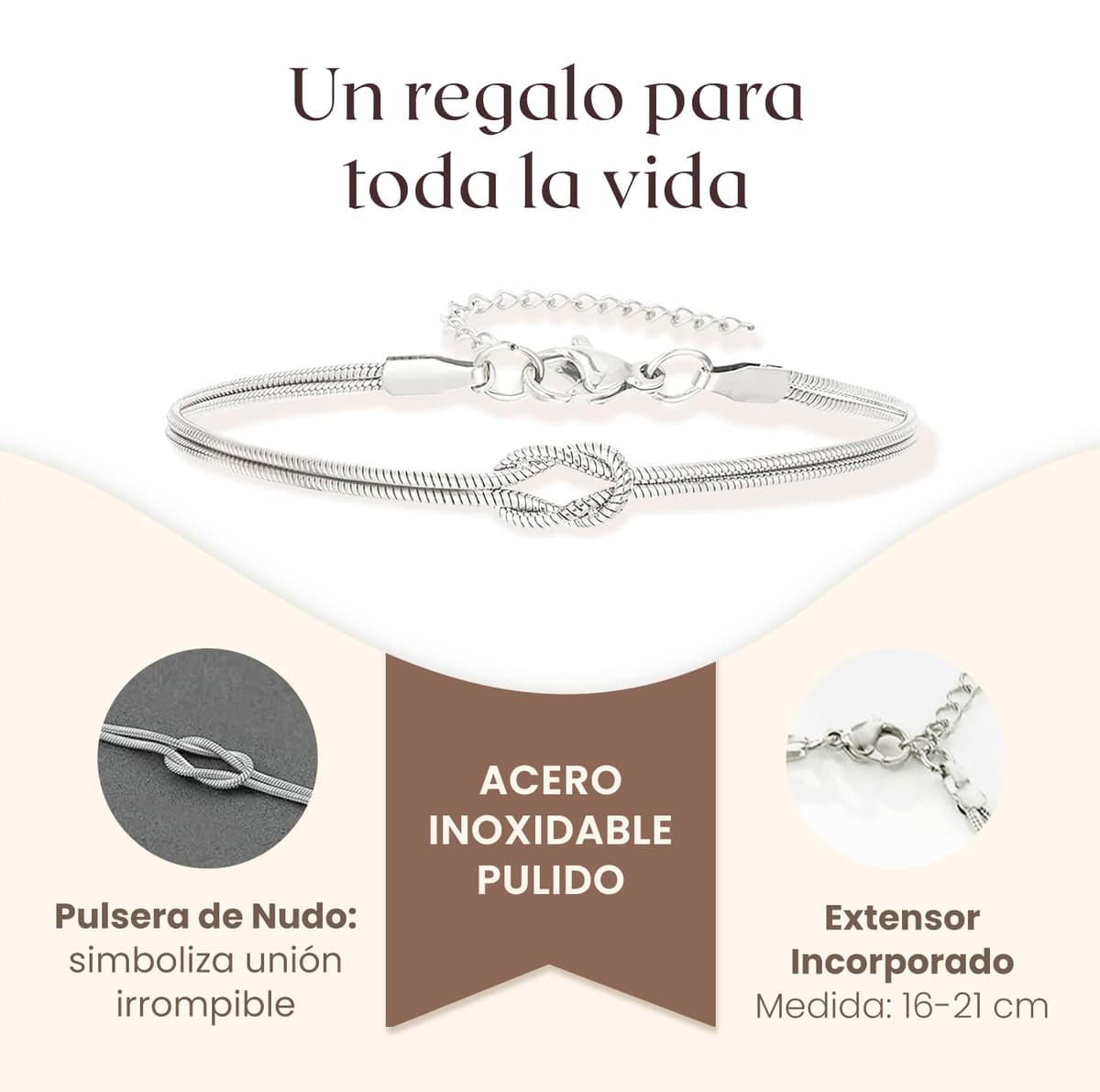 Pulsera Mamá de Acero Inoxidable con Tarjeta Dedicatoria para Dia de la Madre, Caja Lista para Entregar, Ideas de Regalos Para Madres, Elegante, Emotivo — view 3