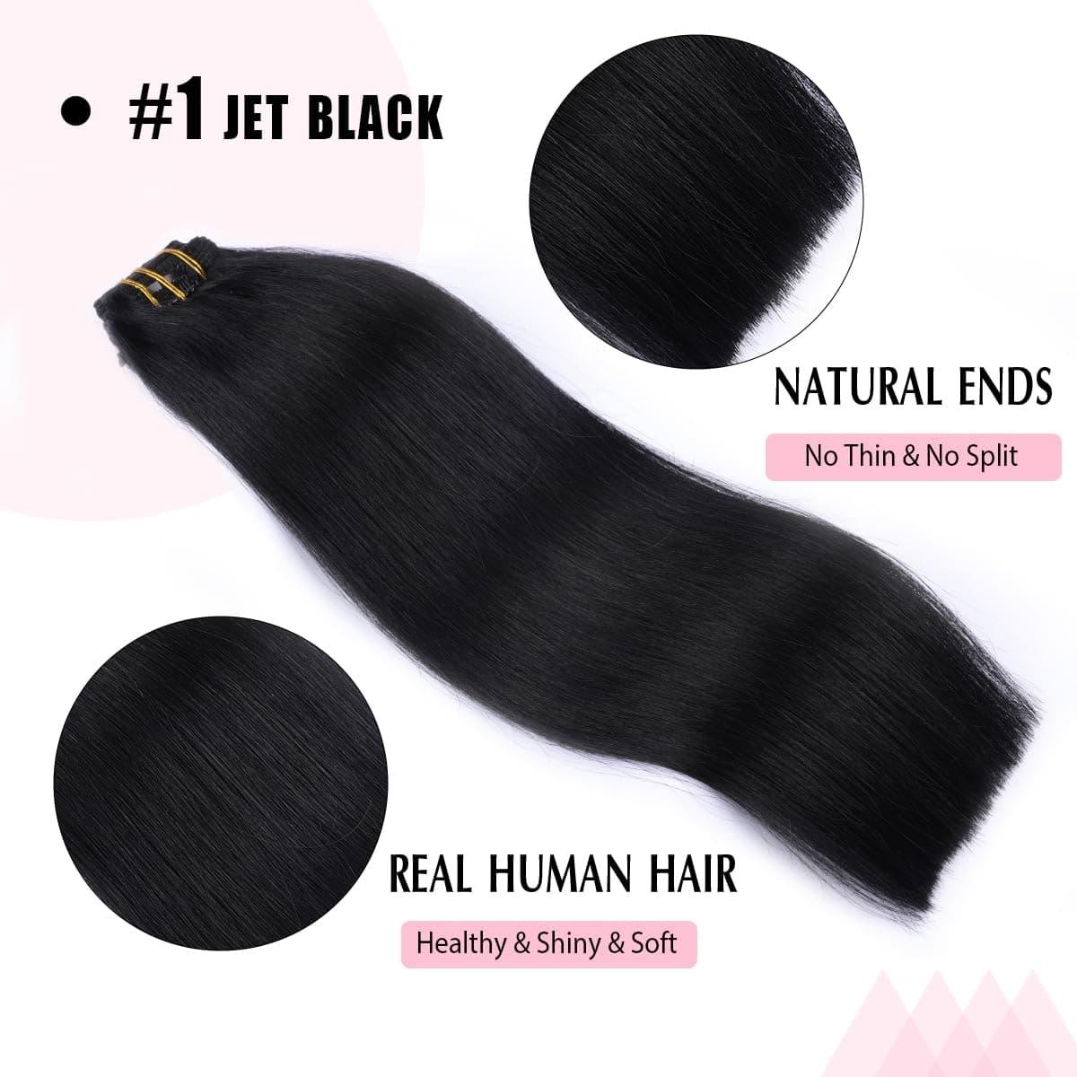 SURNEL Extensiones Clip Pelo Natural 100g 35cm 6 Piezas Castaño Chocolate Extensiones De Clip De Humano Real Extensiones Pelo Natural Remy (C#4-35cm) — view 10