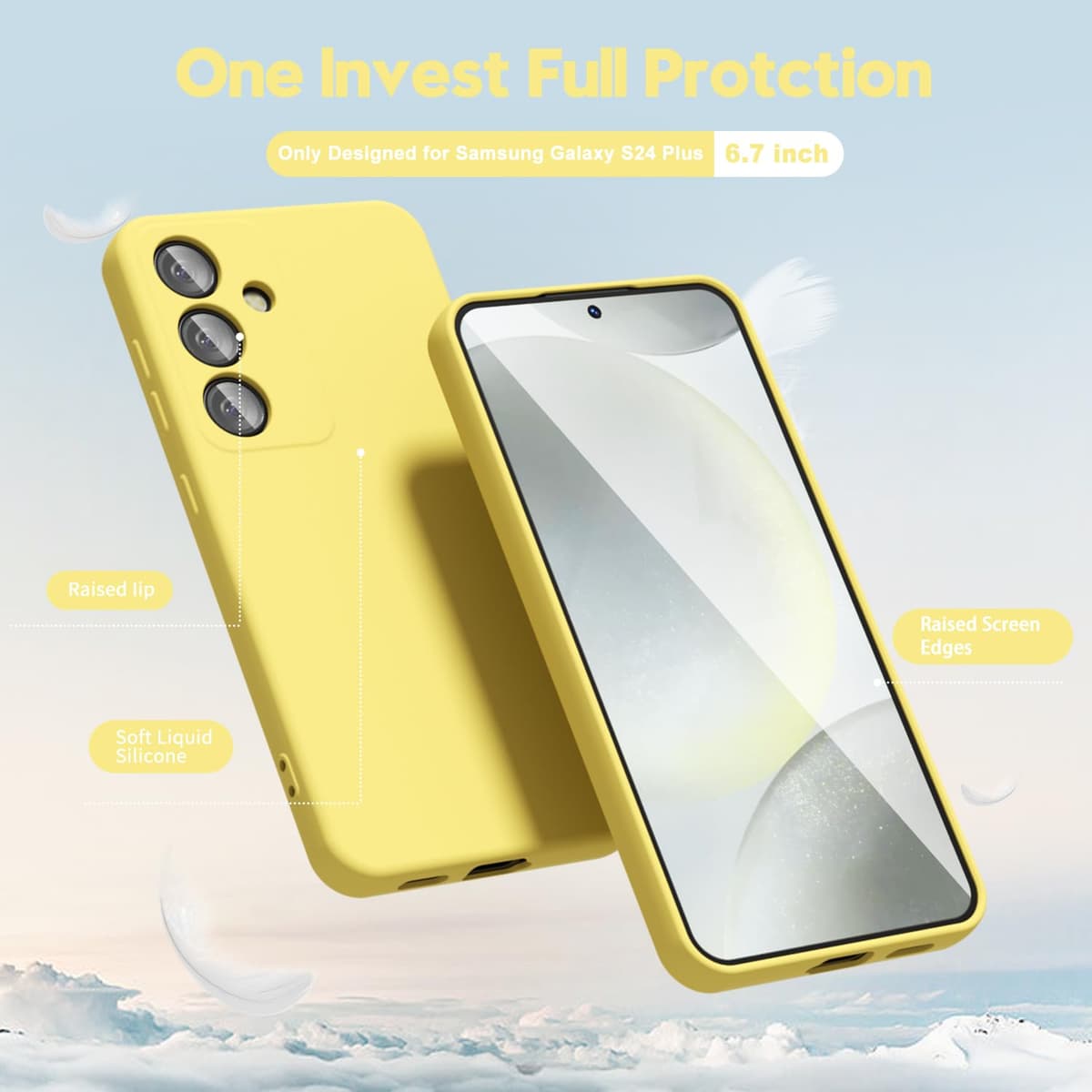 oakxco for Samsung Galaxy S24 Ultra Phone Case Liquid Silicone, Thin Slim Soft Rubber Gel TPU Plain Simple Cover for Women Girl Cute, Matte Solid Color, Brown Khaki Nude — view 66