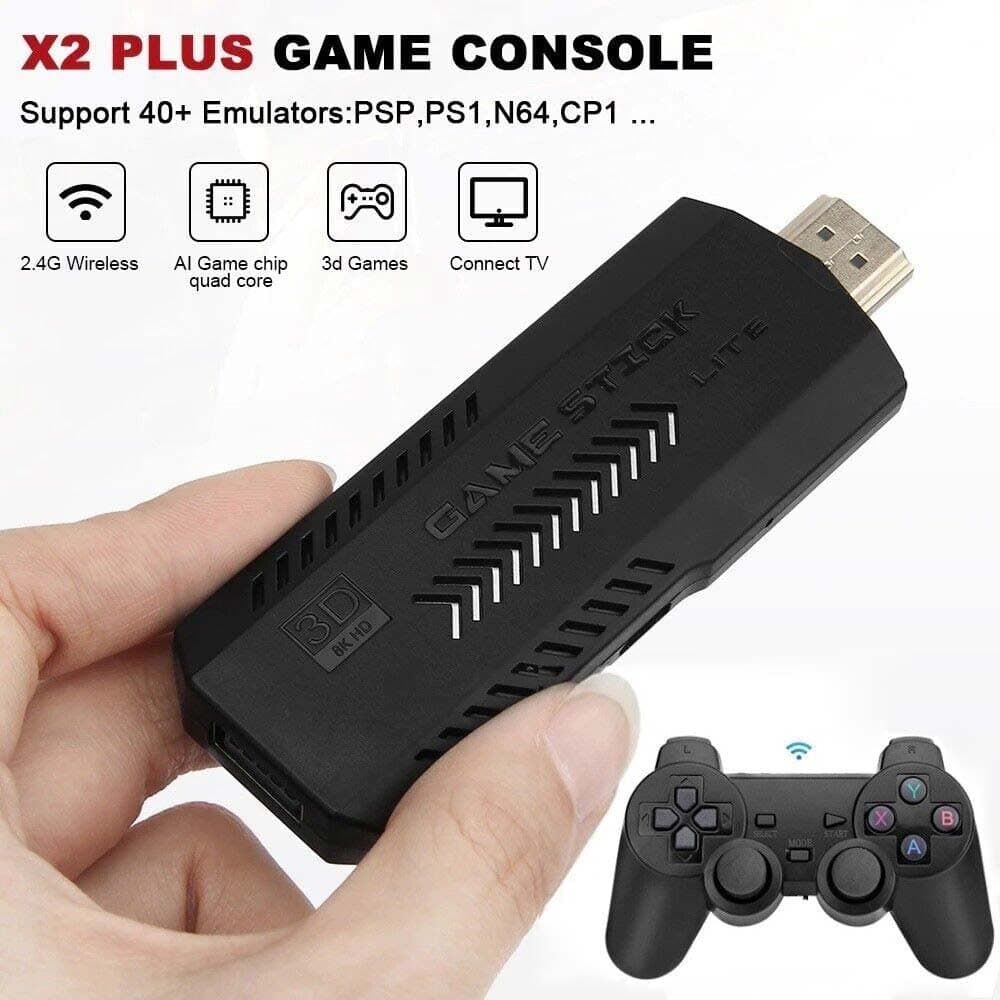 X2 Plus Retro Games Console - Double Wireless Controller, 40000+ Games — view 4
