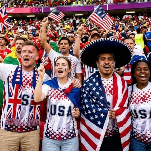 Berrycat Men's USA Fan Soccer Jersey - 2026 International Football Shirt, Host Nation Graphic Retro Streetwear Top — view 2