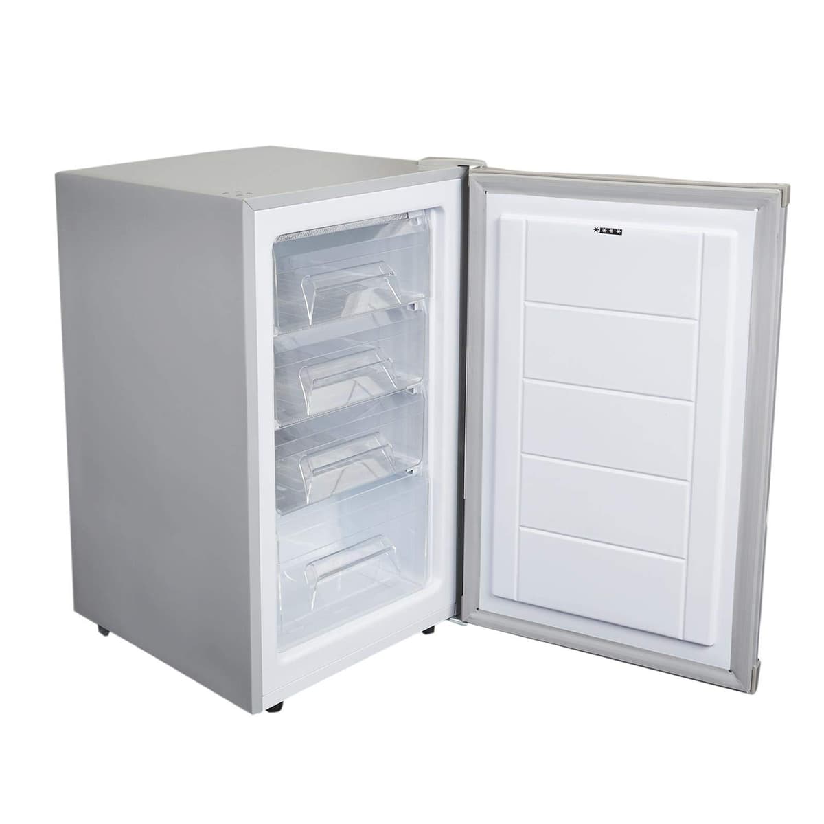 SIA UCF50GR Freestanding Under Counter Freezer, 77L Capacity, 4* Freezer Rating, E Rated, 50cm Wide, Reversible Door, Grey, 2 Years Parts & Labour Guarantee — view 3