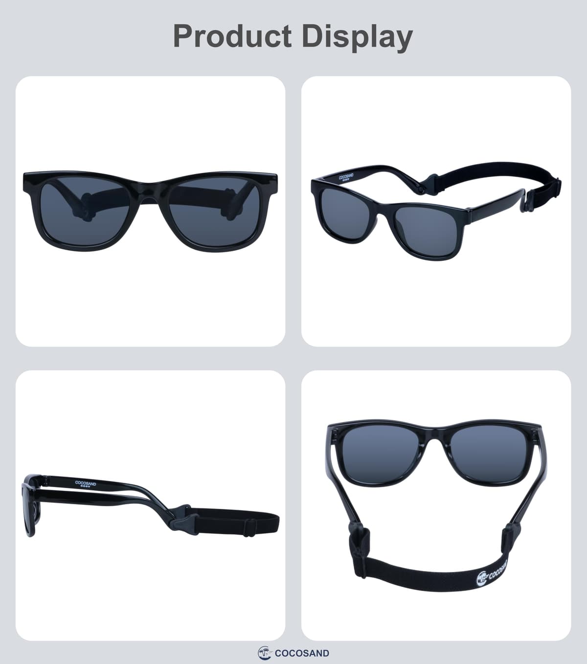 COCOSAND Baby Sunglasses with Strap Polarized Flexible Frame for Toddler Infant Girls Boys Age 0-24 Months — view 8