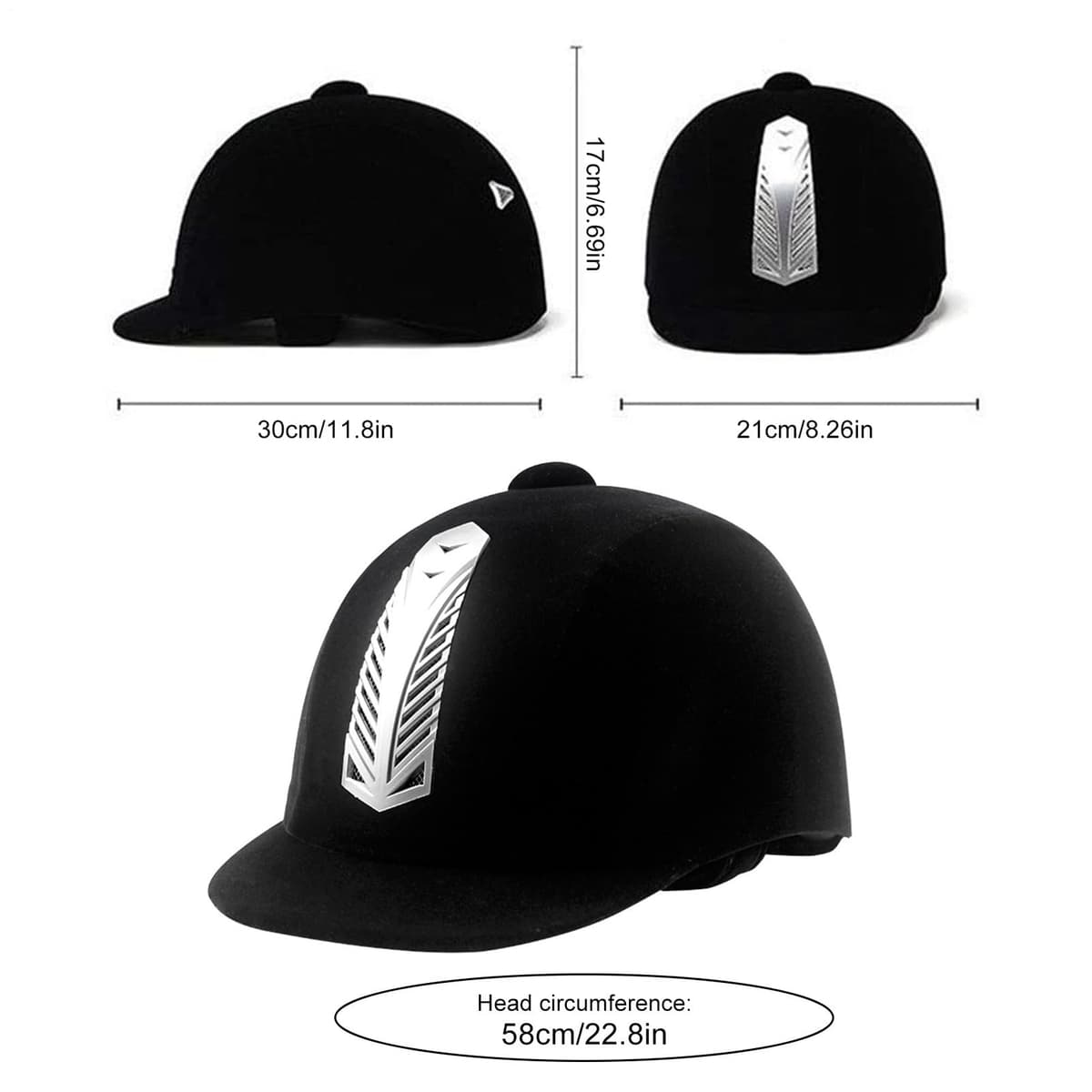 Sombrero para Montar a Caballo,Sombrero de Seguridad Ecuestre,Gorro Ajustable para Montar a Caballo para Hombres y Mujeres - Gorros de Seguridad para Jinetes ecuestres Transpirables para — view 5