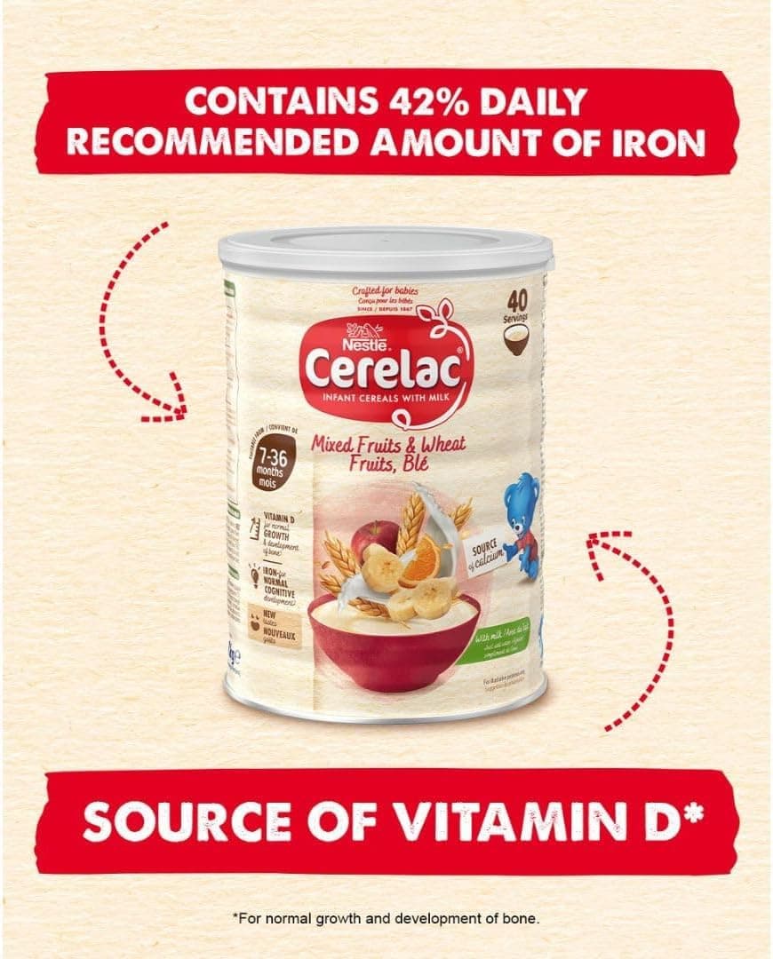 Cerelac Mixed Fruits & Wheat Infant Cereal with Milk 1kg | from 7 months+ | Baby Cereal — view 5