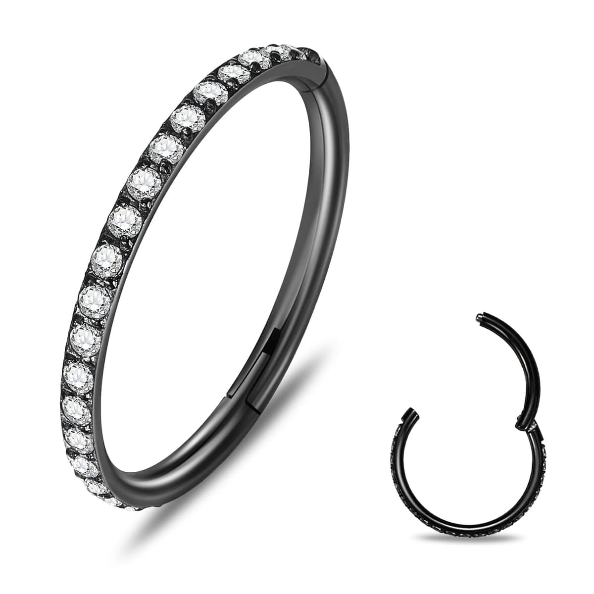 Piercing Nariz Aro G23 Titanio Pendientes Nariz Piercing Nostril Tragus Septum Helix Daith Piercing Labio Inferior Plata Oro 6MM 8MM 10MM 12MM 16G 18G 20G — view 8