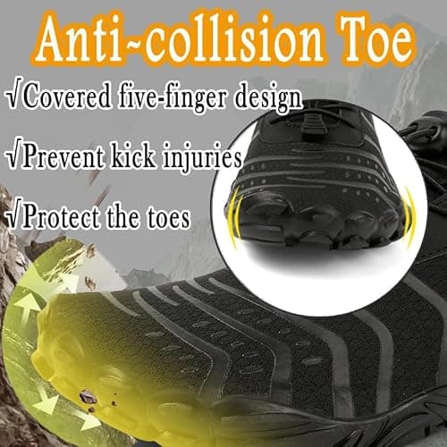 MIFAWA Barefoot Shoes Men Women Minimalist Shoes Zero Drop Workout Cross-Trainer Hiking Water Wide Toe Box Hike Footwear Grounded for Women Black — view 5