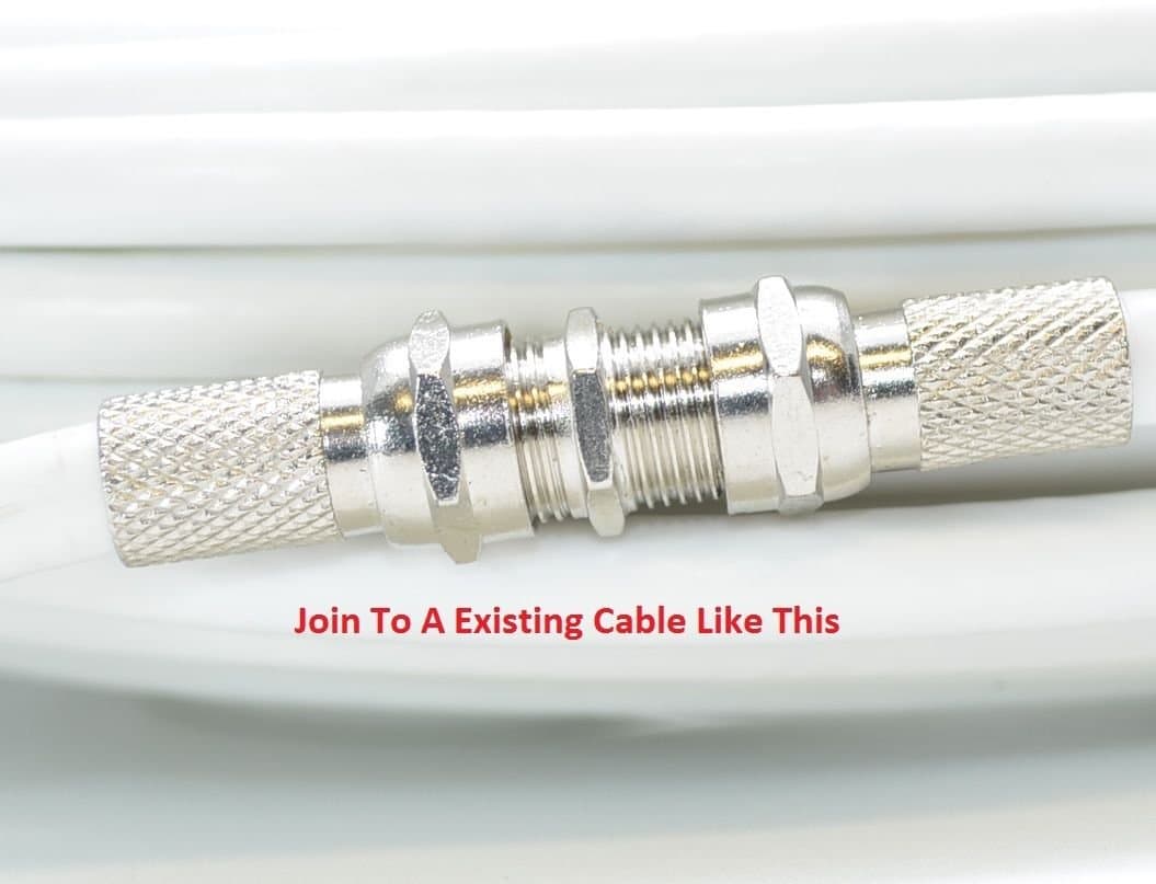 3M White Coax Cable For Virgin Media, Sky TV, Broadband Extension and Tivo & Superhub (3M, WHITE) — view 3