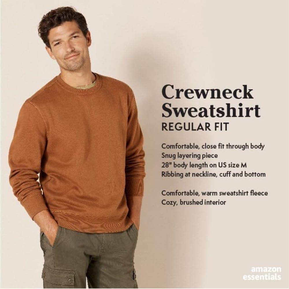 Amazon Essentials Hombre Sudadera de Forro Polar con Cuello Redondo (Disponible en Tallas Grandes y Largos Especiales) — view 2