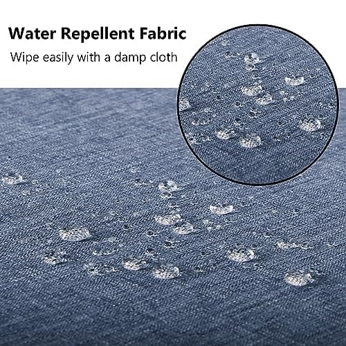 youngseahome Patio Seat Cushion Covers,Washable Slip Covers Replacement,Waterproof Outdoor Furniture Chair Cushion Pillow Seat Cover for Couch,Garden,Sofa,Denim Blue,22"×22"×4"(4 Covers Only) — view 4