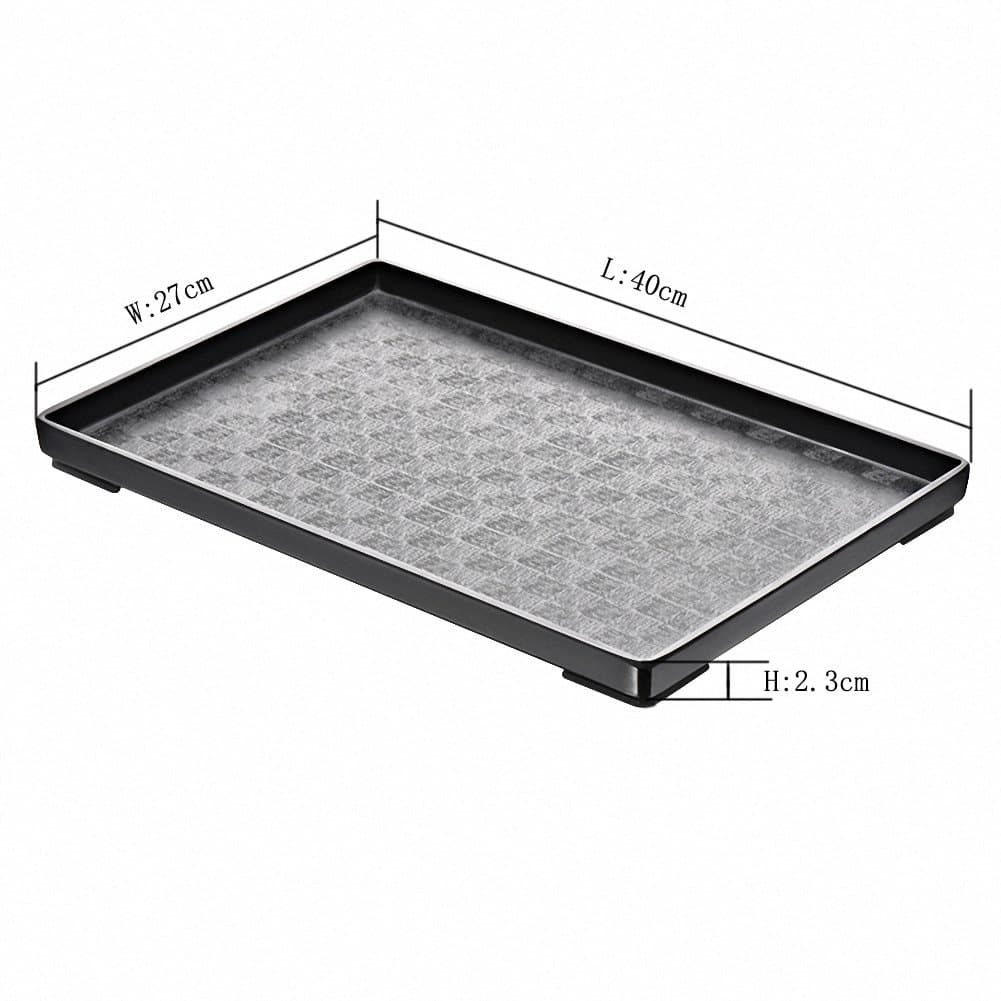 Reptile Food Bowl OMEM Large Water Dish,Feeding Dish, Tortoise Bowl (XL, Black lattice) — view 2