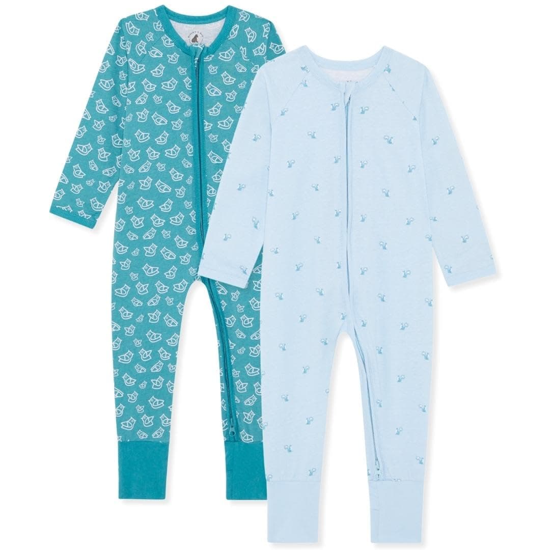 Bramble & Bear Pijama Bebé Niño y Niña (Packs de 2) - Algodón Orgánico. Pijamas Enteros para Bebés Supersuaves