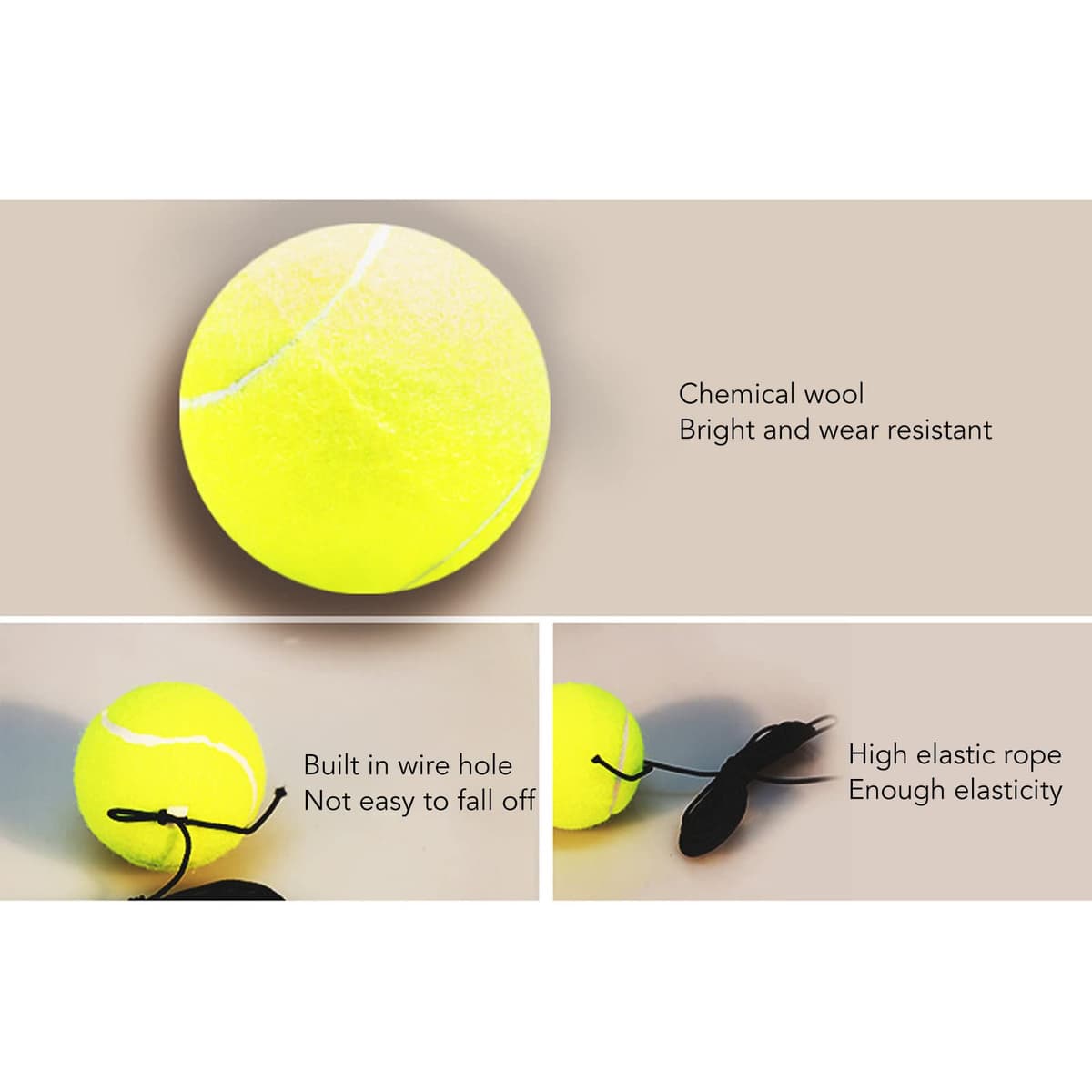 Dispositivo de entrenamiento de tenis autopracticante para principiantes, alta estabilidad, fácil de usar, ligero, cinturón colgante, adecuado para practicar en interiores y — view 5