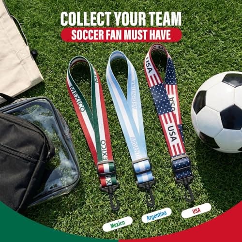 Crossbody Purse Strap Replacement for Clear Bag for Stadium Events – Adjustable 1.5” Wide Woven Strap for Stadium Bags, Tote & Handbags – Game Day, Soccer & Concerts - (Mexico Flag Design) — view 5