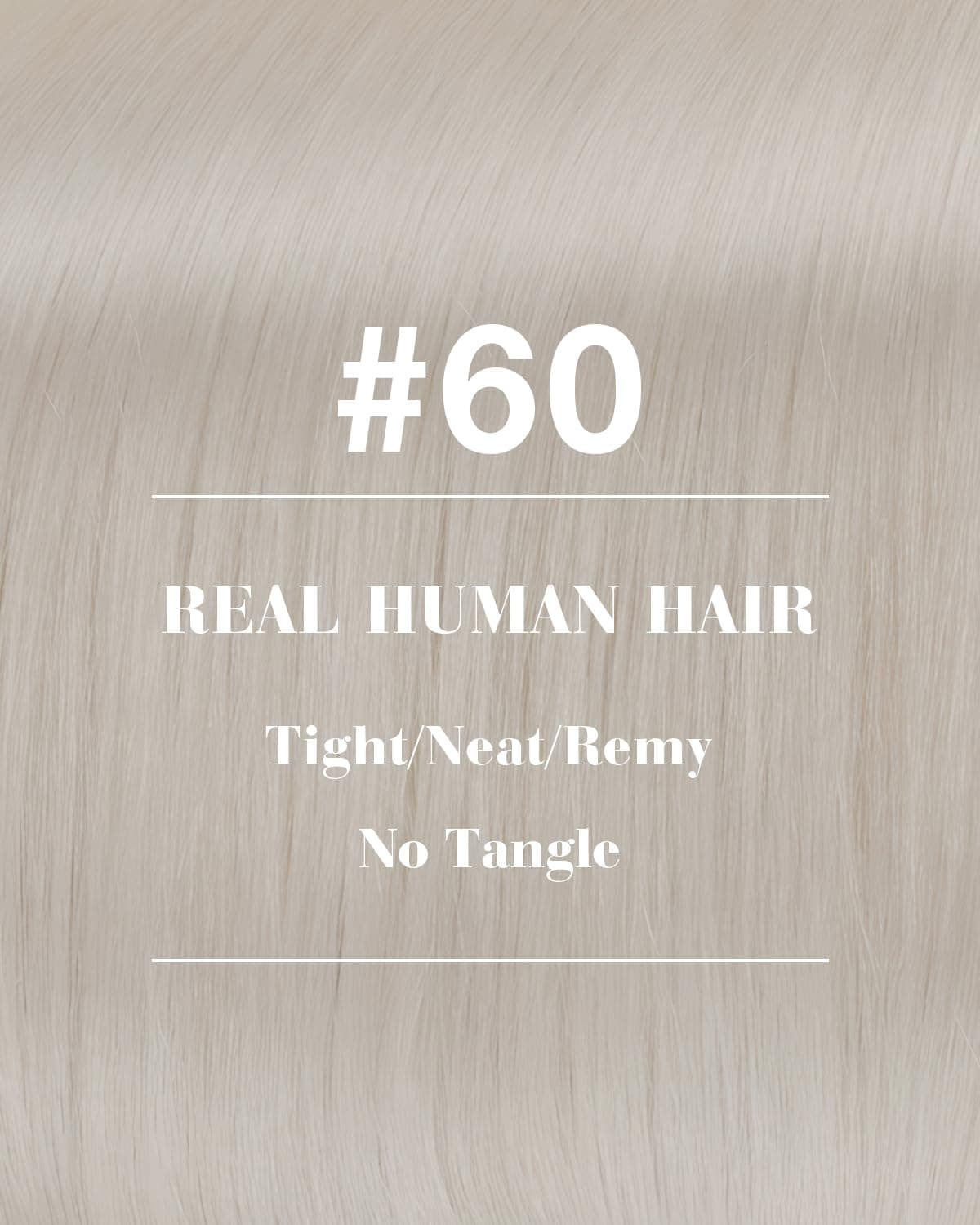 Hetto Weft Hair Extensions Real Human Hair Platinum Blonde 18 Inch 100g - Human Hair Weft Extensions for Professional Hair Thickening, Salon Sew in Hair Extensions for Party Use #60 — view 3