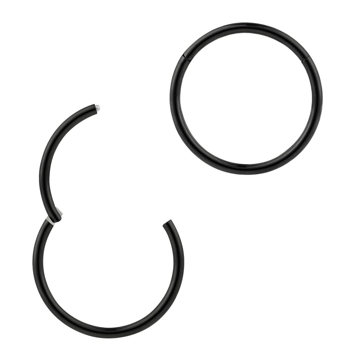 365 SLEEPERS 1pc Titanium Implant Grade Nose Rings 20G 18G 16G 14G 12G 10G 8G 6G Septum Hinged Segment Ring Body Piercing Jewellery Hoop Lip Rings Helix Cartilage Rook Earrings Nickel Free — view 17
