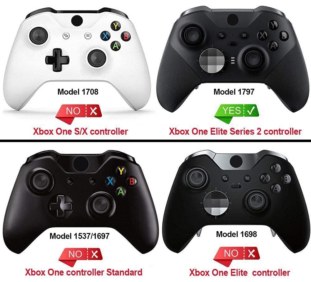 eXtremeRate Clear Red Replacement Faceplate Cover for Xbox One Elite Controller Series 2 (Model 1797), Custom DIY Front Housing Shell Case & Accent Rings for Xbox Elite Series 2 Core Controller — view 2