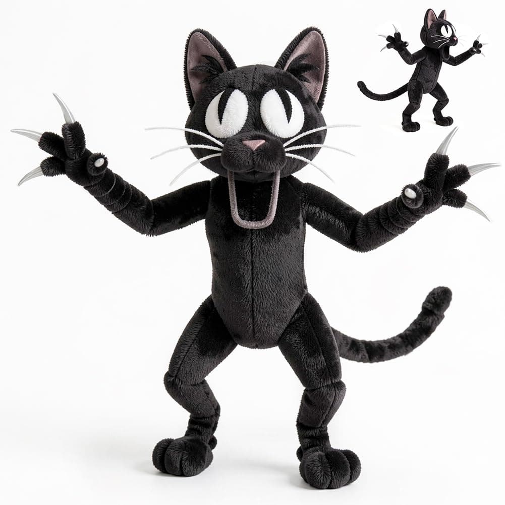 99 Nights In The Forest Plush Toy, The Cat Villain Collectible Soft Toy, Cat Entity Game-Inspired Stuffed Animal For Kids & Adults, Cuddly Plushie Gift For Christmas, Halloween & Birthdays (Standing)