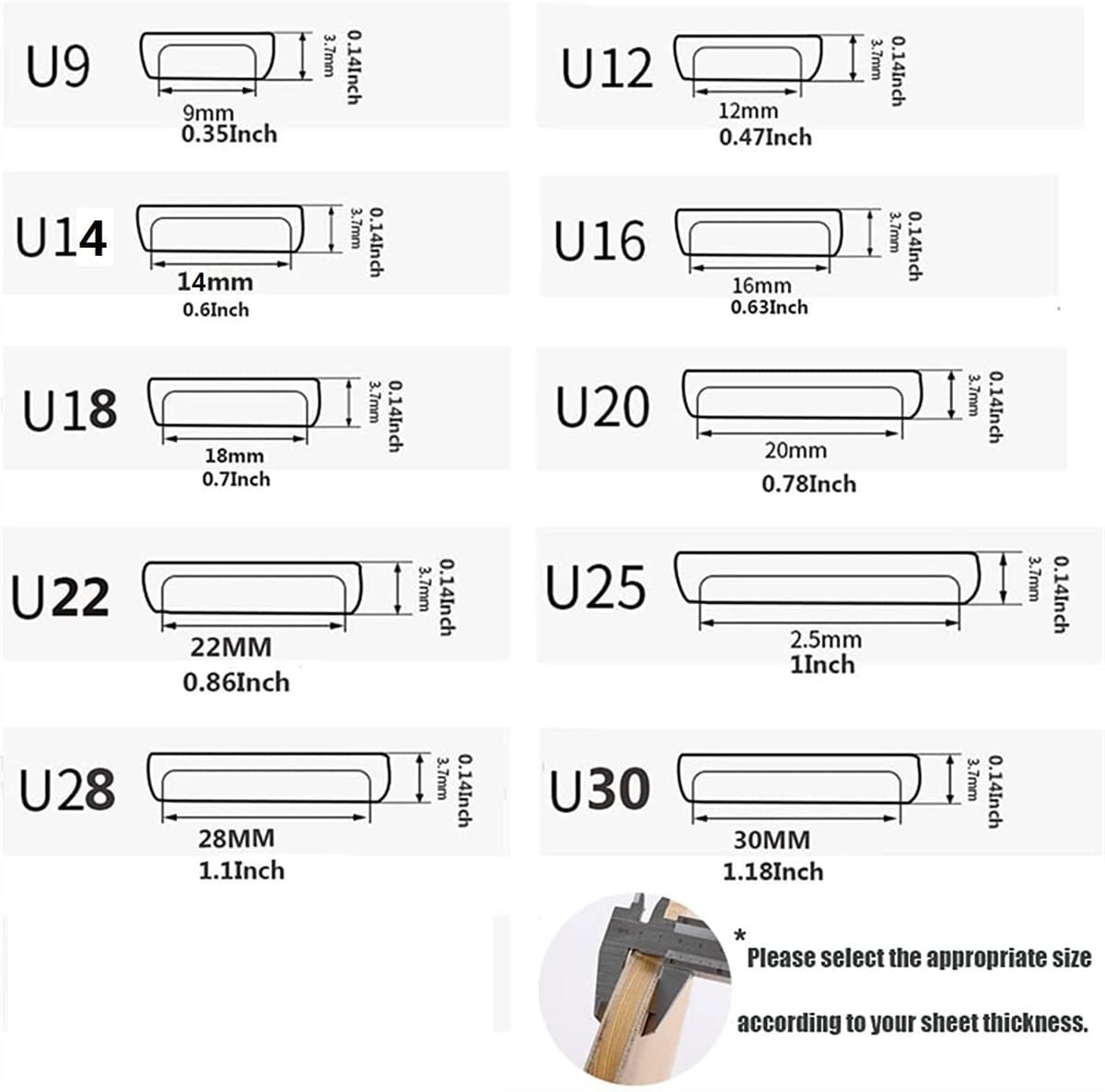 Cinta para Bordes de Muebles, Banda en U para Bordes de Muebles, Autoadhesiva de Bordes de Muebles, Bordes de Muebles,Cinta autoadhesiva de TPE ?para Esquinas y Bordes (3m×25mm,Caqui) — view 3