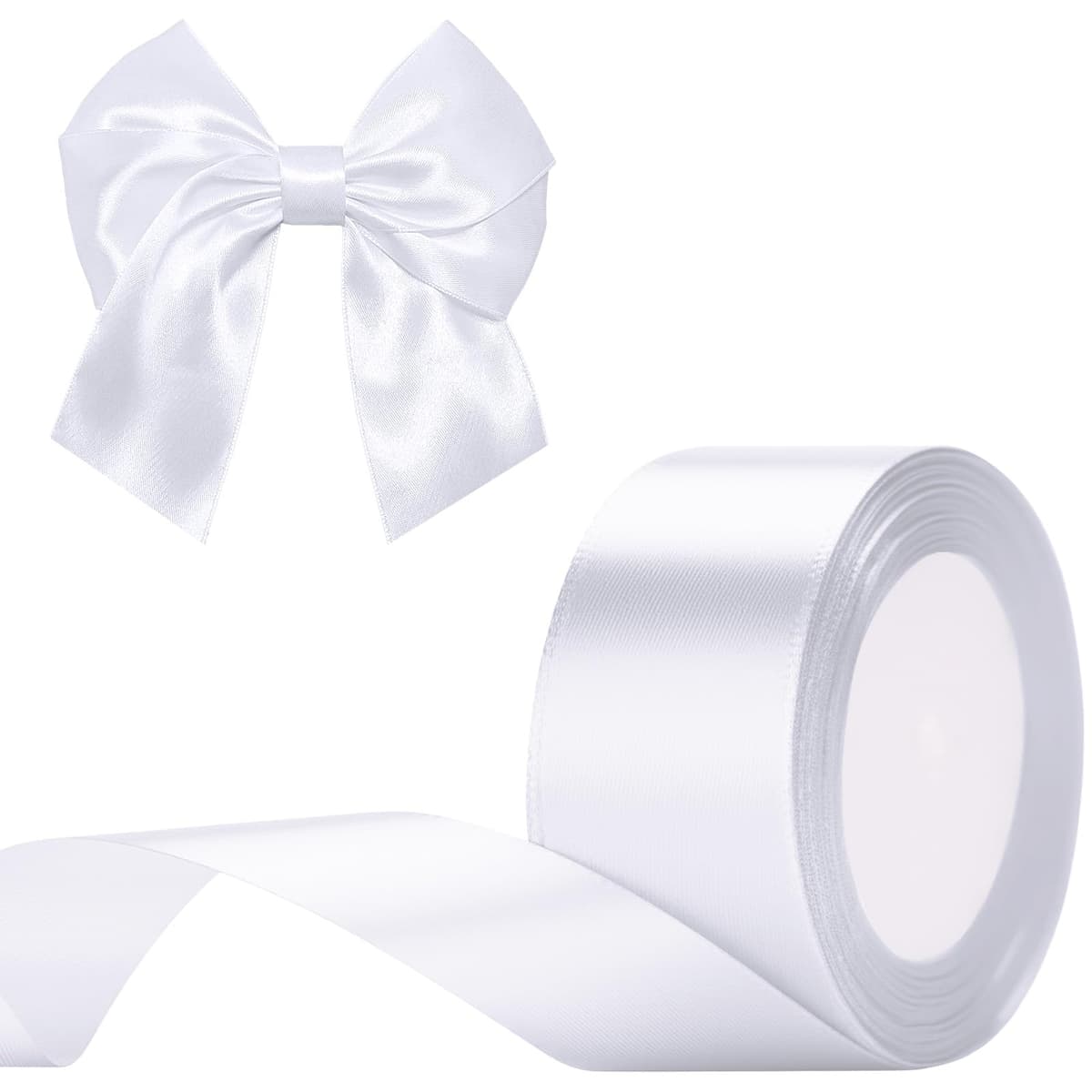 G2PLUS Baby Pink Satin Ribbons 10mm: Thick Fabric Gift Wrap Ribbons for Crafting, Party Decoration, 22m — view 25