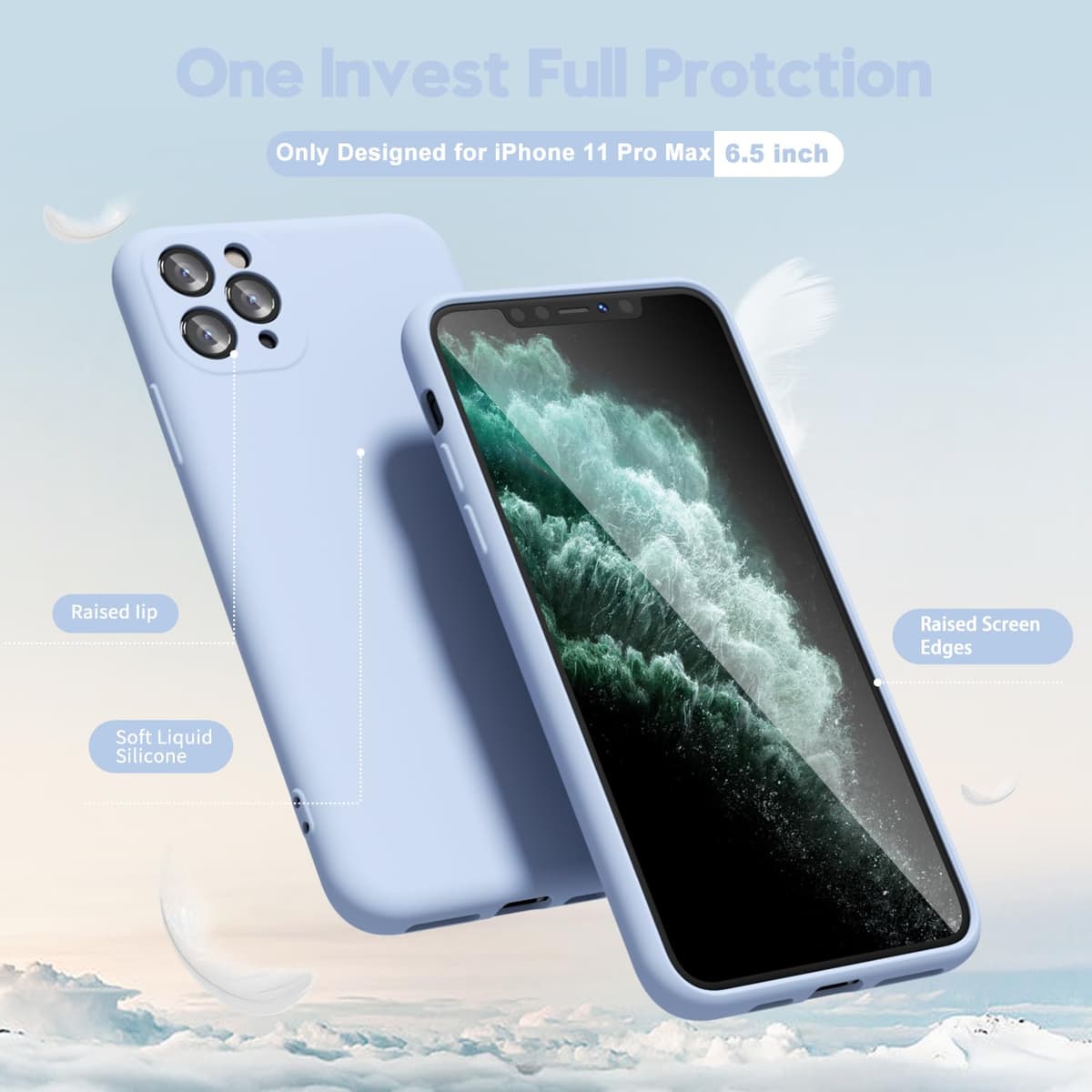 oakxco for iPhone 17 Pro Max Phone Case Liquid Silicone, Cute Thin Slim Grip Soft Rubber Gel for Women Men, Smooth Matte TPU Plain Solid Color Girly Simple Case with Camera Cover, Light Pink — view 1596