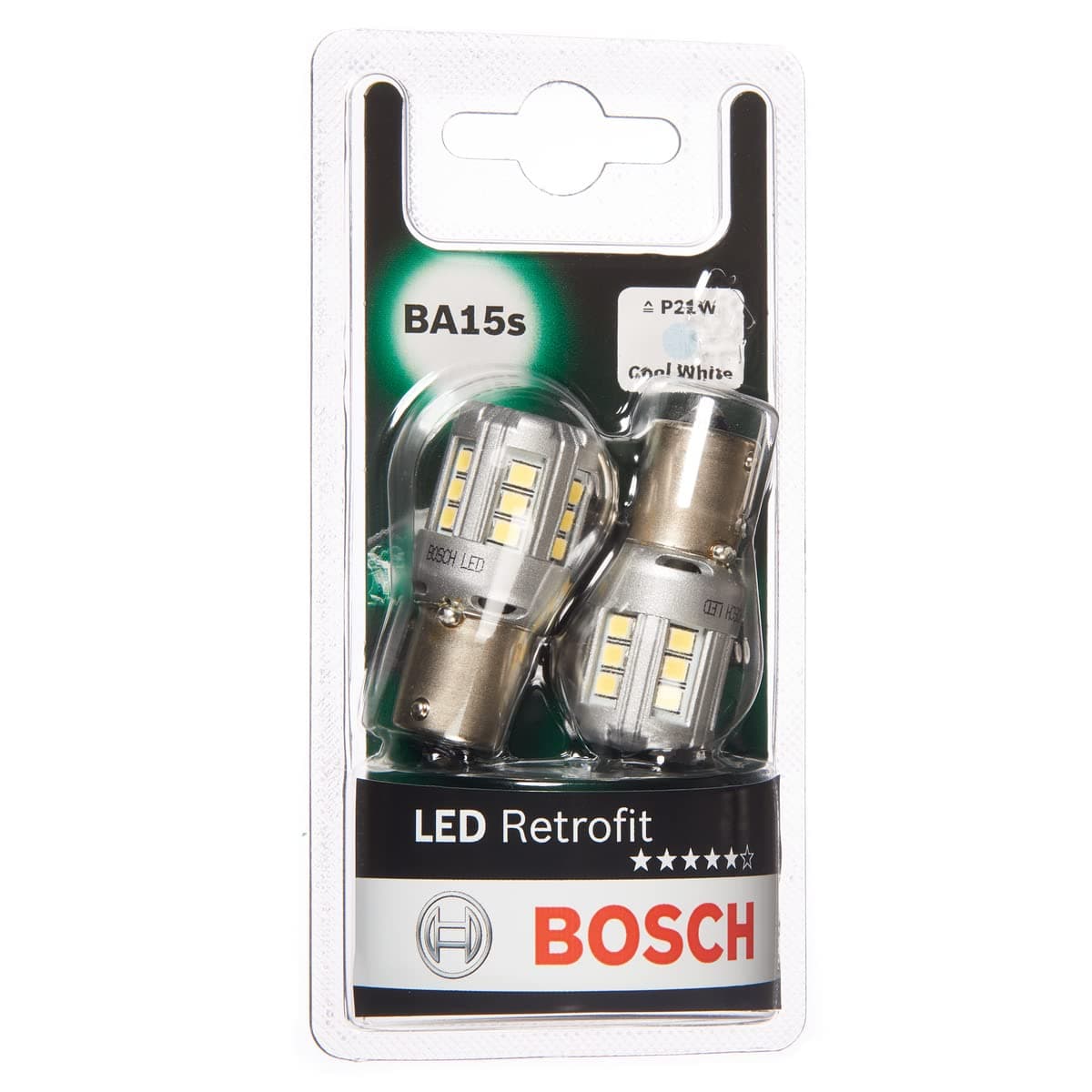 Bosch P21W (382) Longlife Daytime Halogen Headlight Bulbs, 12 V 21 W, Long-lasting - Socket Type BA15s - Pack of 2 Replacement Car Light Bulbs — view 2