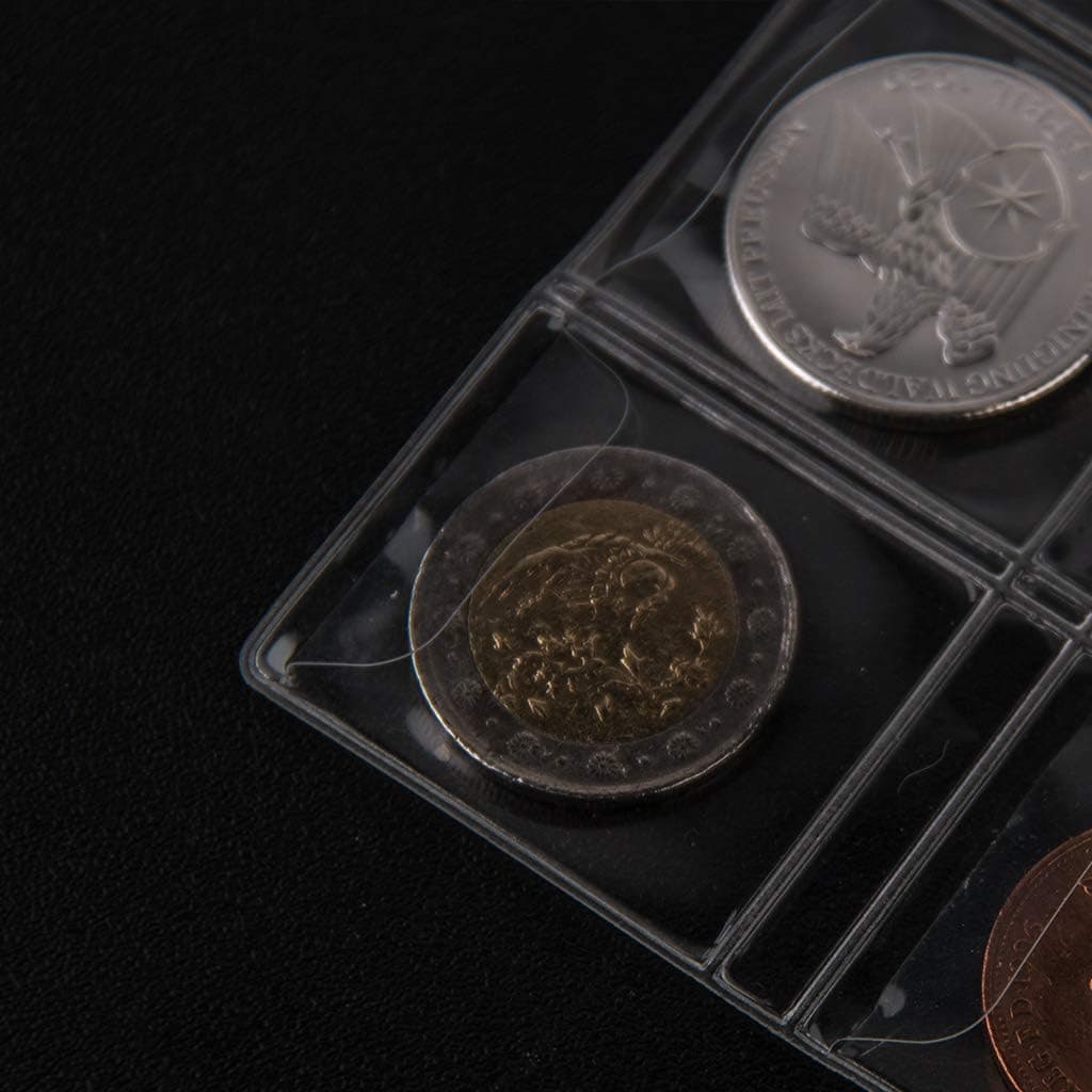 Uncle Paul Protectores de Monedas, 30 Bolsillos - 5 Hojas, Hojas insertadas de Almacenamiento de Monedas de 9 Agujeros estándar CS03530 — view 6