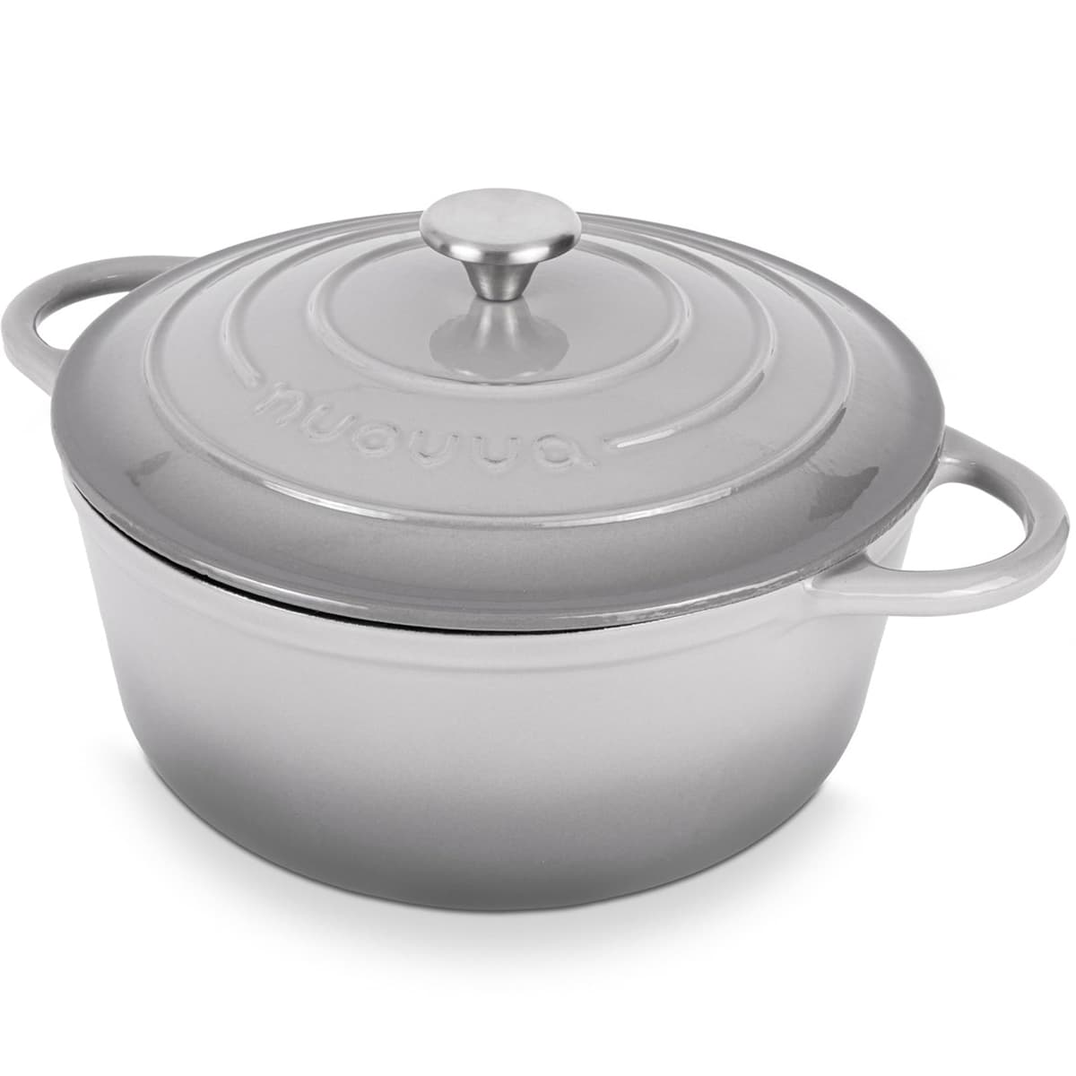 Nuovva Enamelled Cast Iron Dutch Oven Pot with Lid – 5 Quart Casserole Dish – Ceramic Dutch Oven for Bread Baking, Roasting, Braising & Stews – Oven Safe up to 500°F – 24cm Orange — view 56