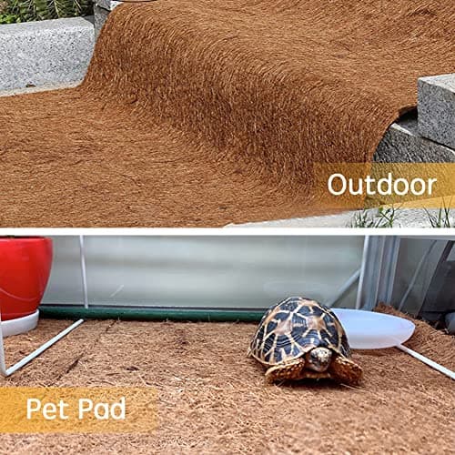 Coco Coir Liner, Yarrdfir Natural Coconut Liners for planters Flower Basket, Natural Coconut Fiber mat, Garden Decoration, Animal pet pad, Reptile Carpet, Snow Mat — view 5