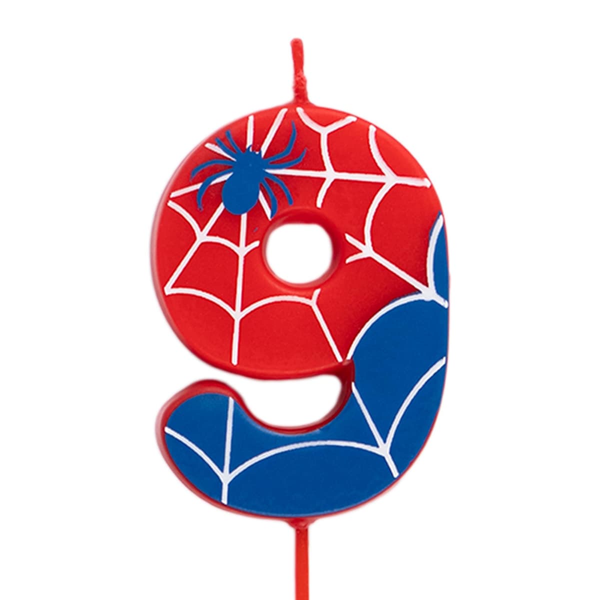 OH YEAH - Velas de Número 3 Arañas para Tartas - Números 0 a 9-6 cm - Perfectas para Tartas Infantiles - Color Rojo y Azul con Telarañas y Araña - Vela Cumpleaños Infantil - Fiesta Telarañas — view 10