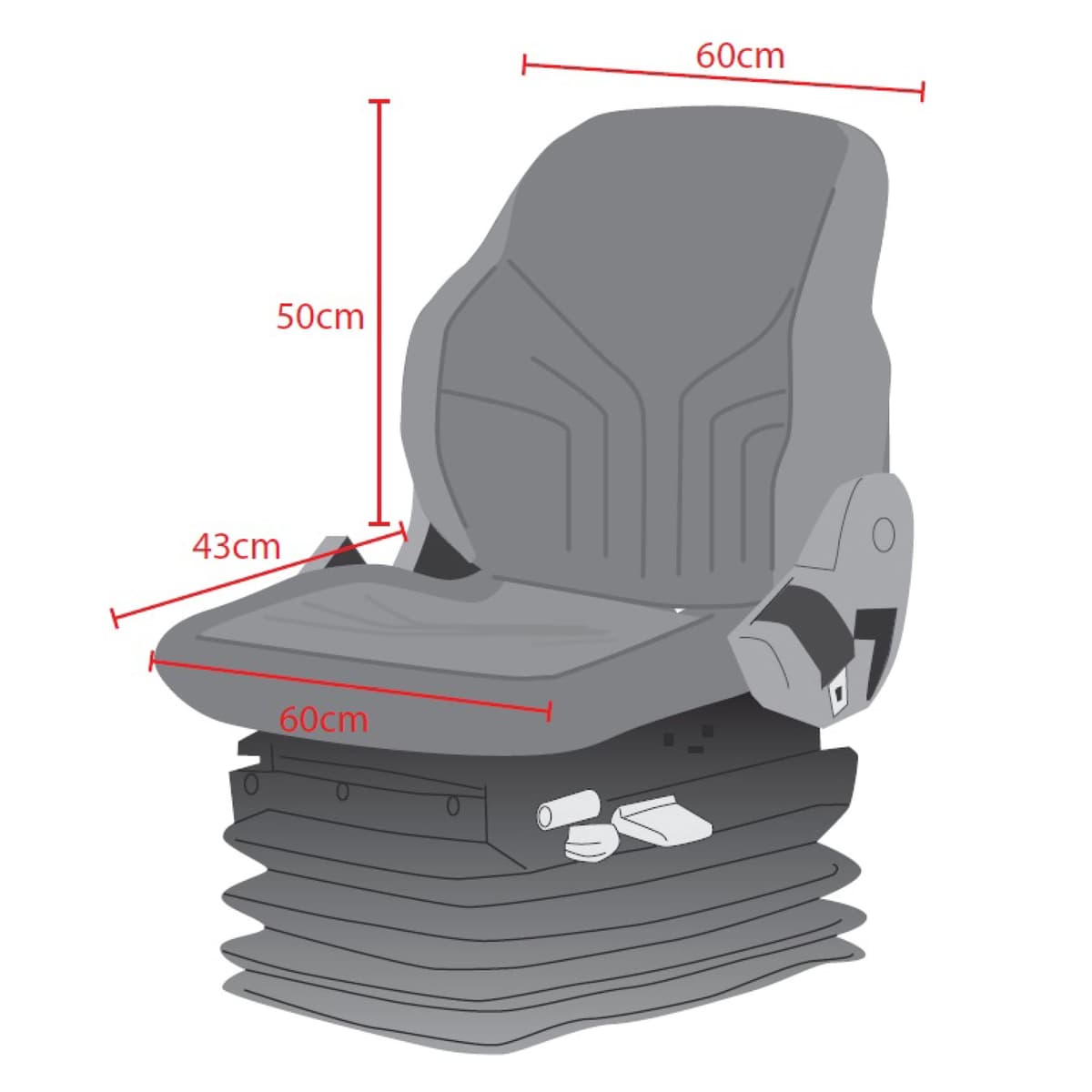 Town and Country - Funda para Asiento de Tractor (tamaño estándar), Color Gris — view 2