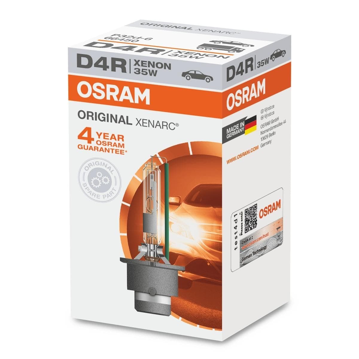 OSRAM 66340 XENARC ORIGINAL D3S HID, lámpara de xenón, de descarga, calidad de equipamiento (OEM), estuche (1 unidad), 3200 lm, temperatura de color 4300K — view 5