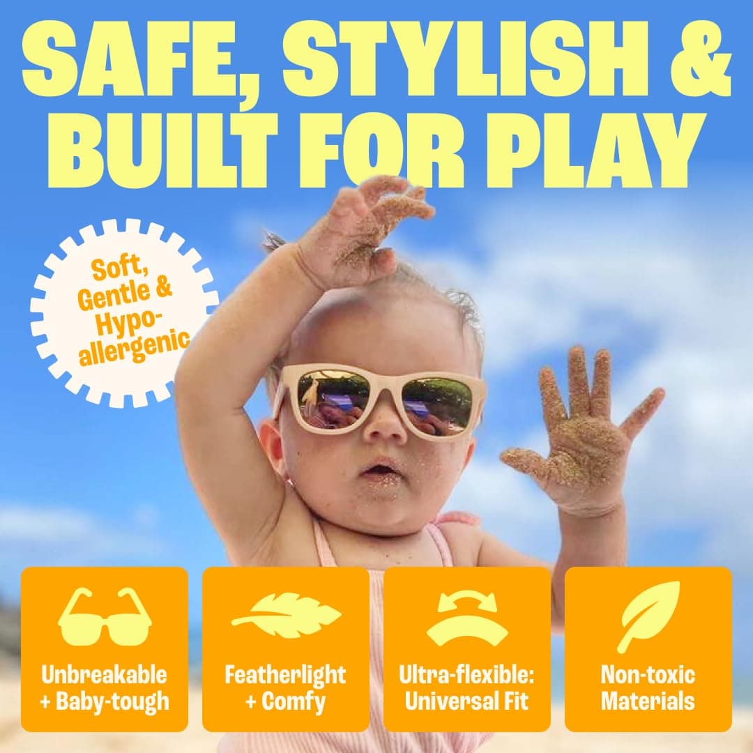 BABY SUNNIES Gafas de sol para bebé con correa, irrompibles y flexibles, para bebés de 0 a 24 meses — view 6