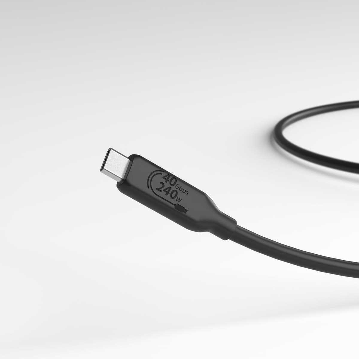 Amazon Basics USB-C to USB-C 4 Fast Charger Cable, 40 Gbps, 8K Video, 240W, USB-IF Cert, Thunderbolt 4/3 Compatible, for Apple iPhone 16/15, iPad, Samsung Galaxy, Tablets, Laptops, 1 m, Black — view 5