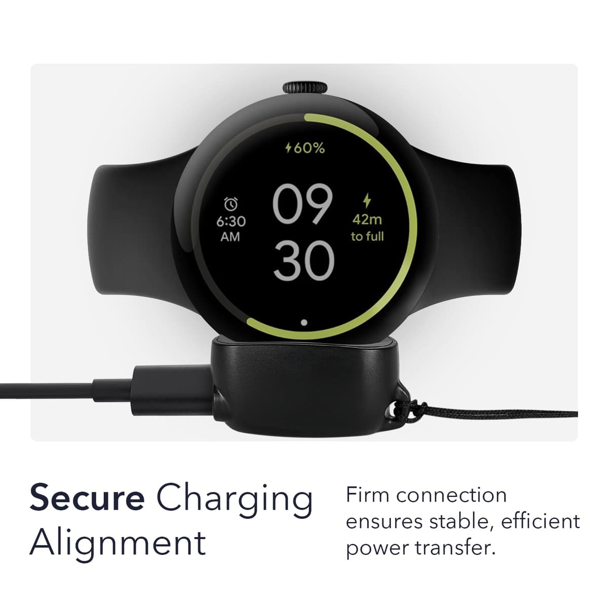 Wasserstein On-The-Go Charger Compatible with Google Pixel Watch 4 (41mm & 45mm) - Portable Charging Dock - Made for Google - NOT Compatible with Pixel Watch, 2 & 3 — view 6