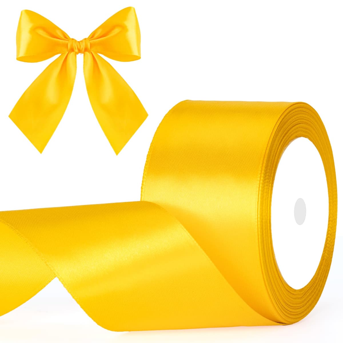 G2PLUS Baby Pink Satin Ribbons 10mm: Thick Fabric Gift Wrap Ribbons for Crafting, Party Decoration, 22m — view 40